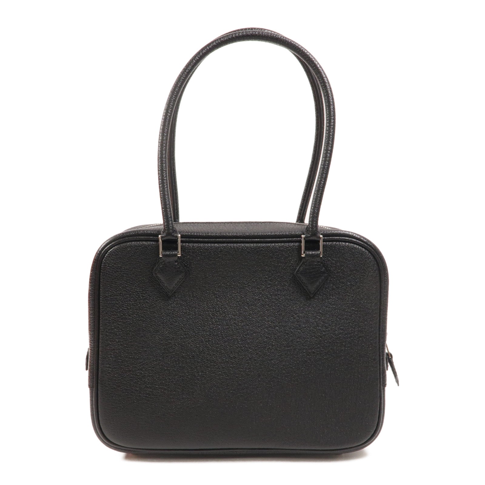 HERMES Chevre皮革Mini Plume手挽袋Noir
