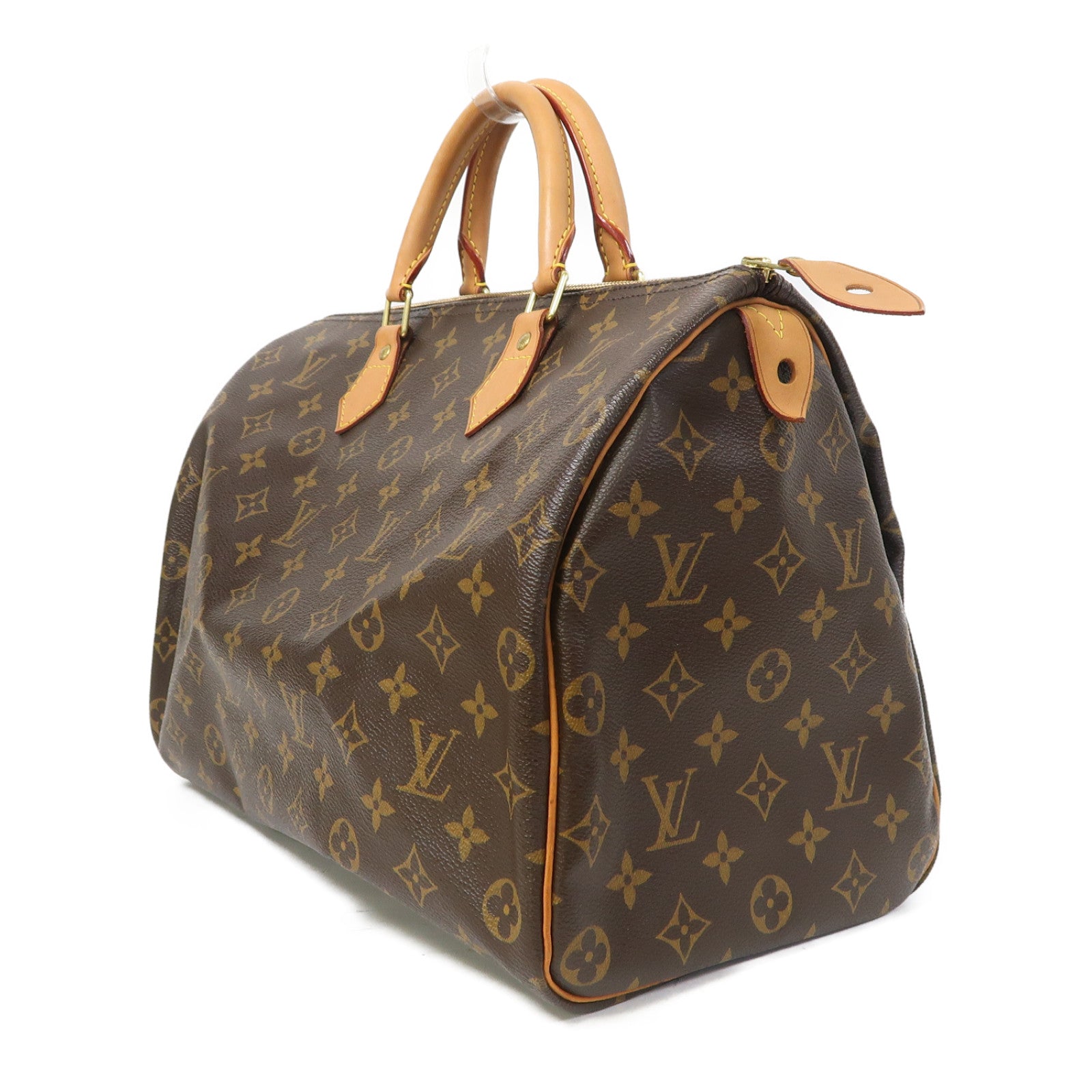 LOUIS VUITTON Monogram Speedy 35金扣手挽袋啡色