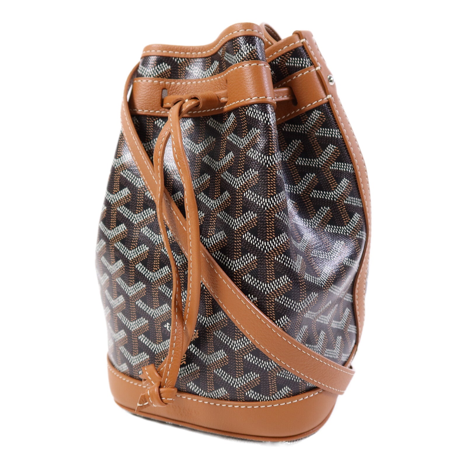 GOYARD 塗層帆布Petit Flot Bucket銀扣肩背袋
