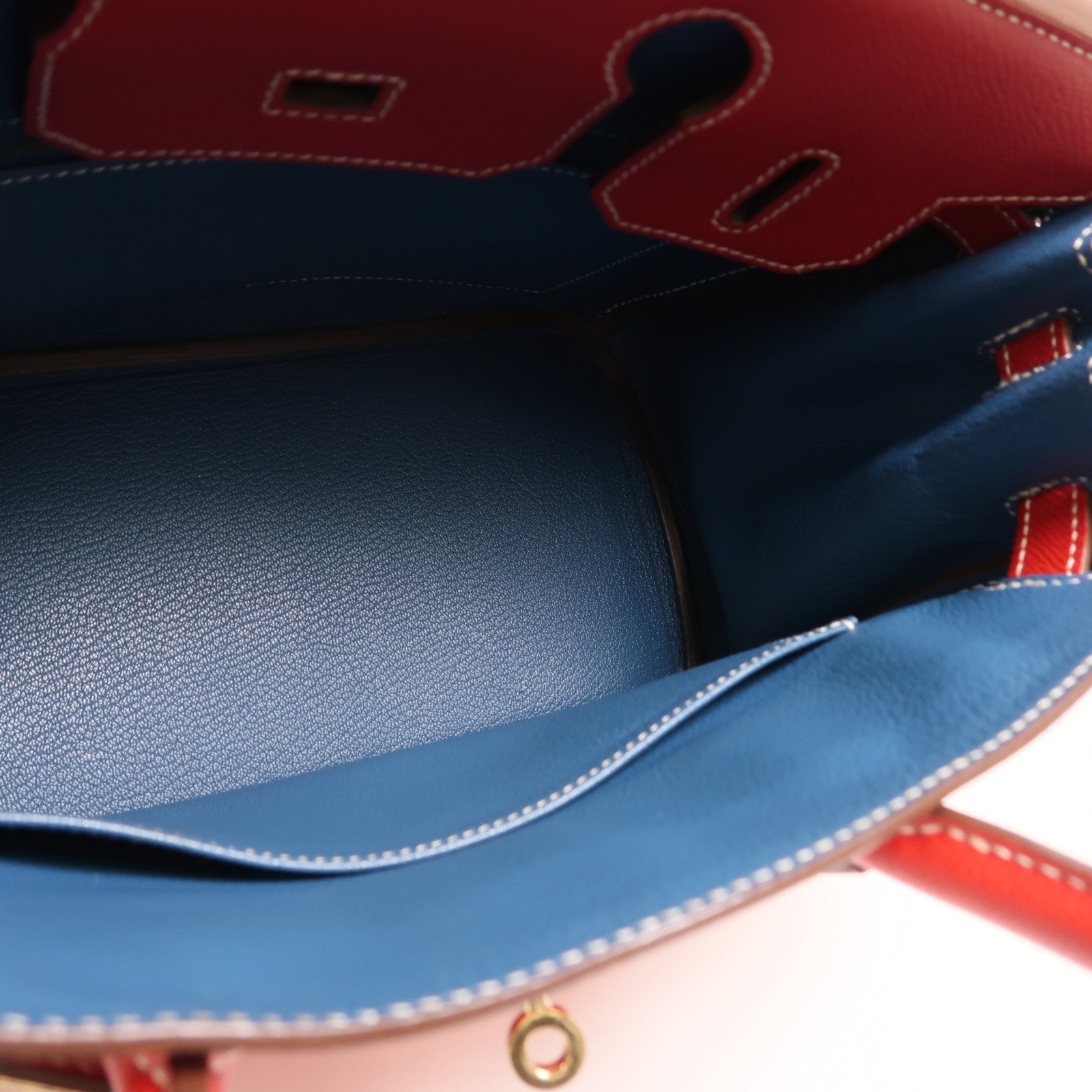 HERMES Epsom皮革Birkin 30手挽袋Rouge Casaque