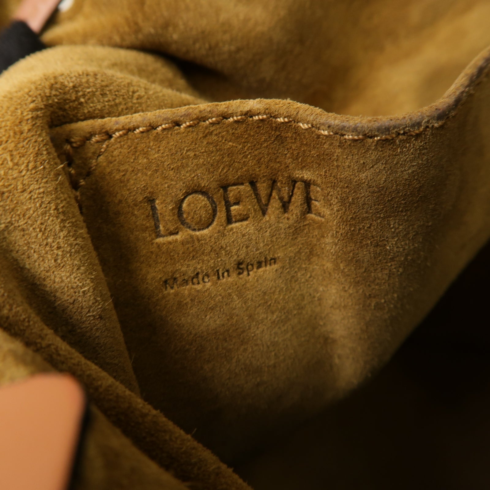 LOEWE 帆布Balloon Bag銀扣手挽肩背兩用袋藍色