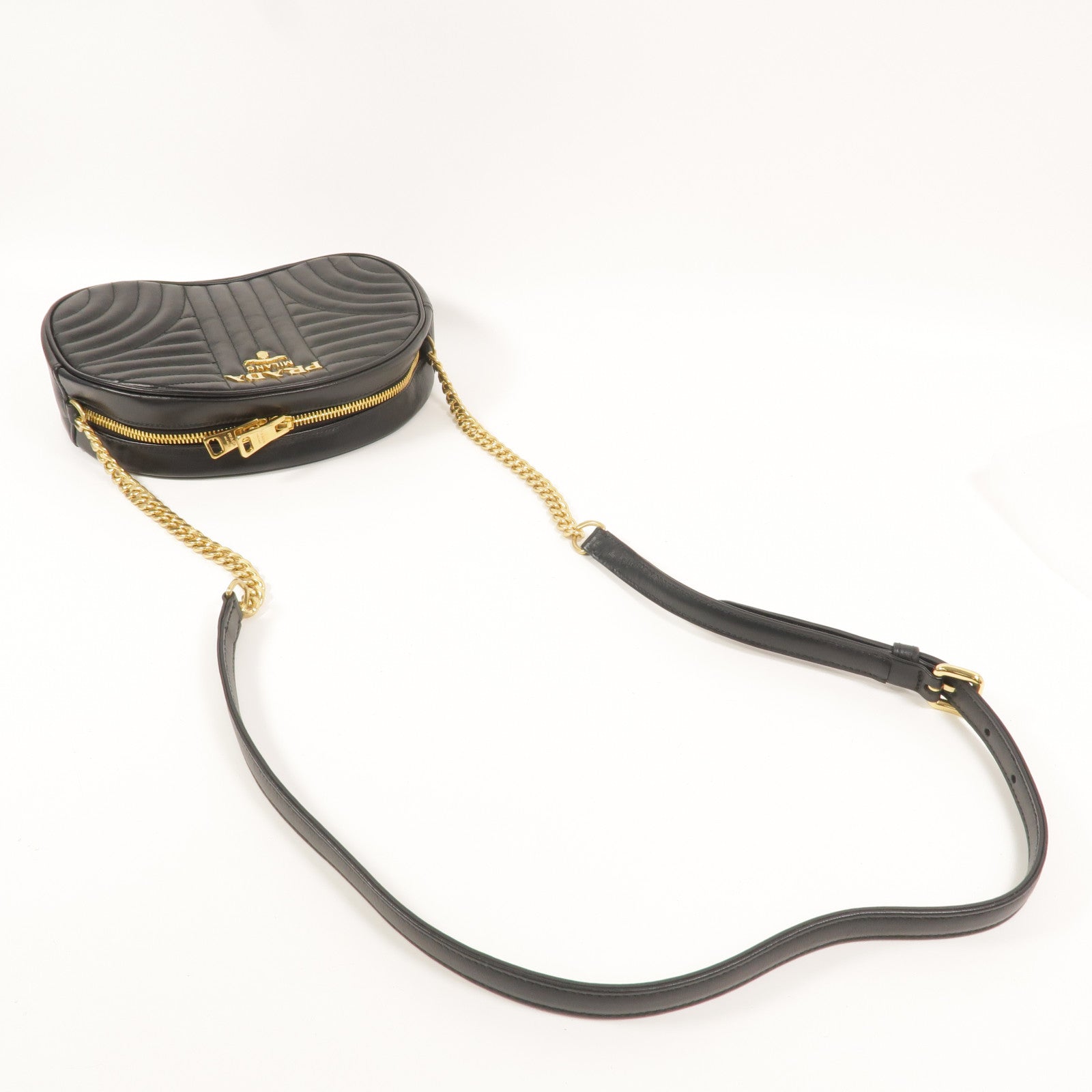 PRADA 牛皮皮革Diagramme鏈帶肩背袋