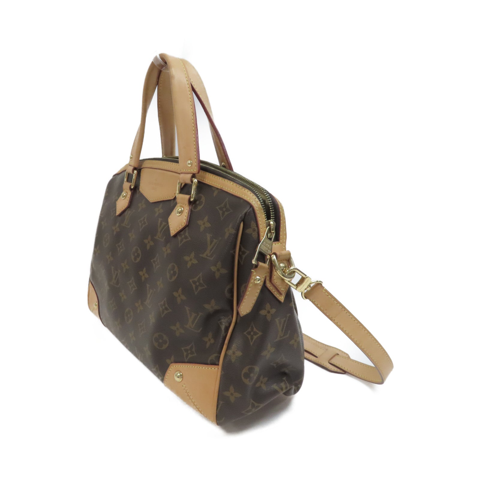 LOUIS VUITTON Monogram Retiro PM金扣手挽肩背兩用袋啡色