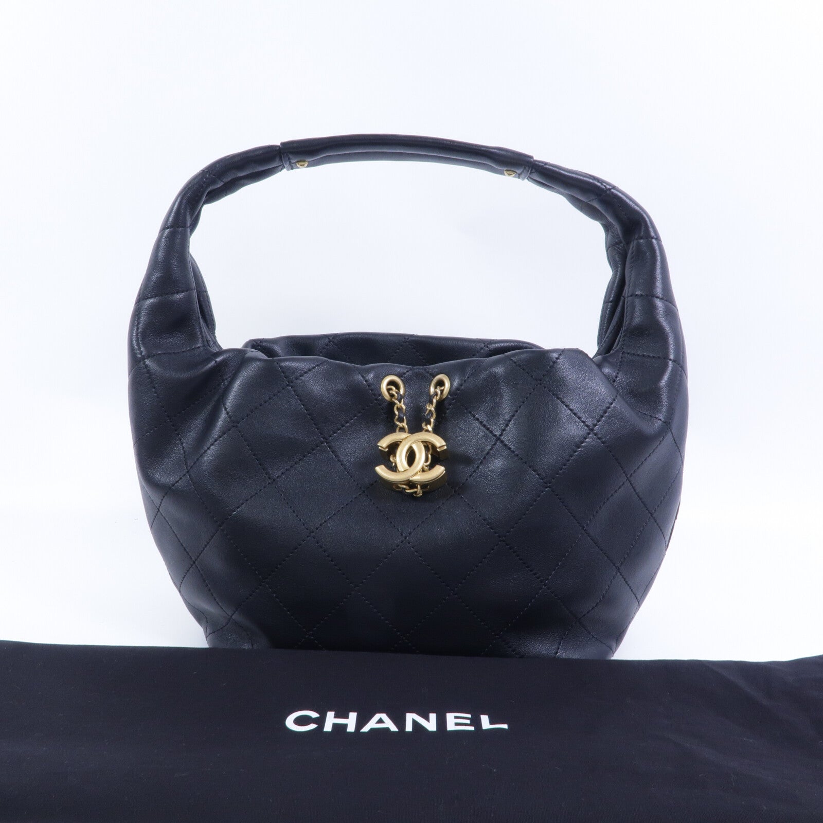 CHANEL 牛皮皮革Hobo Small手挽袋