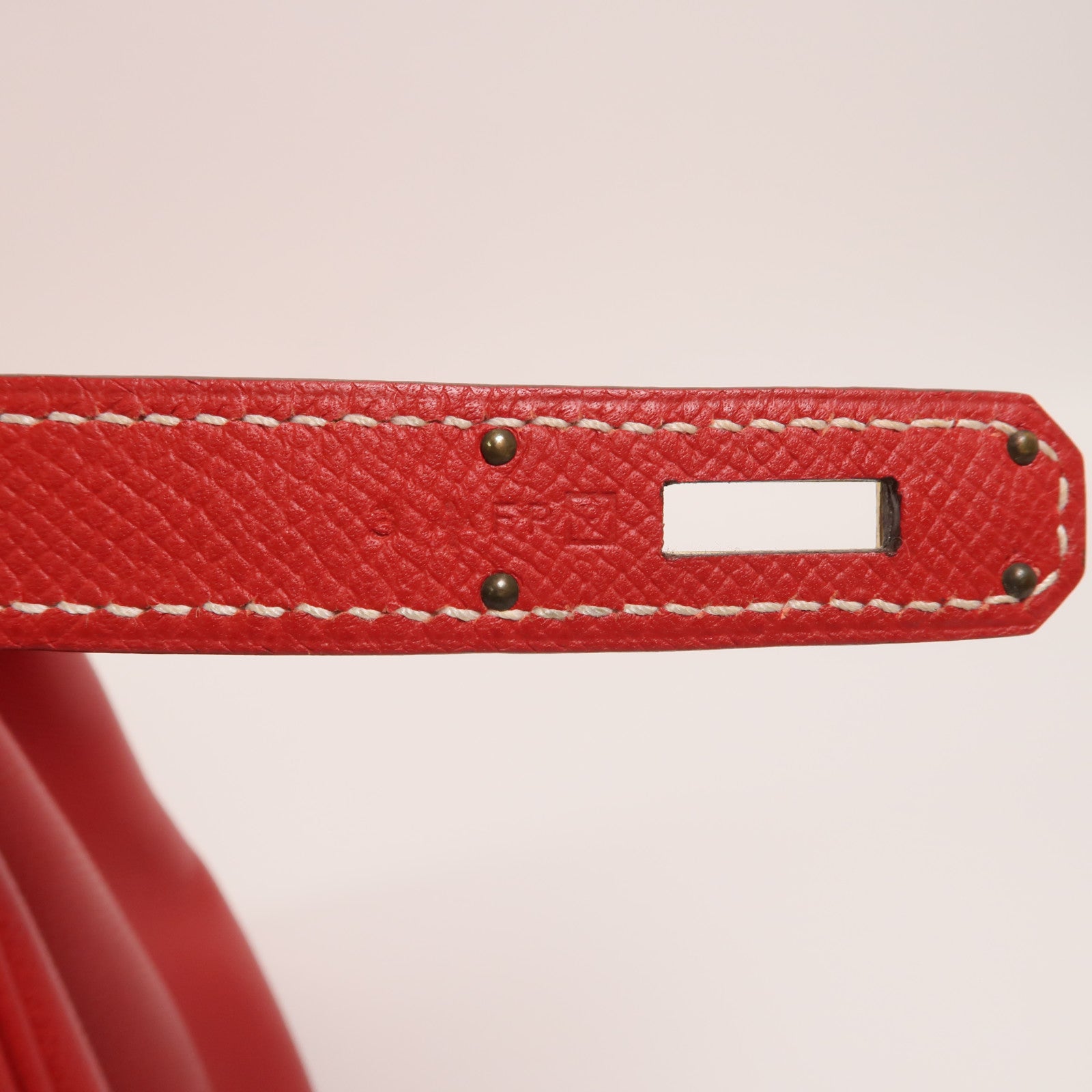HERMES Epsom皮革Birkin 30手挽袋Rouge Casaque
