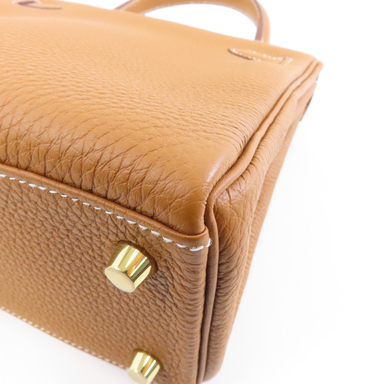 HERMES 【激減優惠】Togo皮革Kelly 25金扣手挽肩背兩用袋Gold啡色