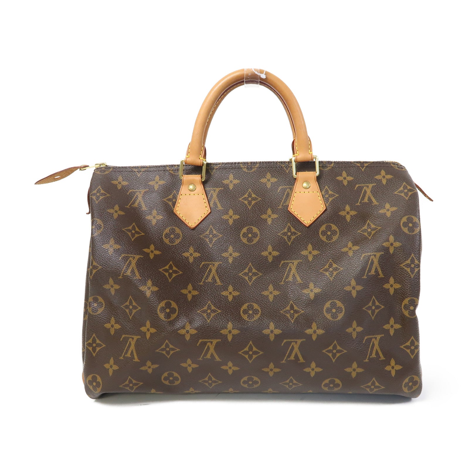 LOUIS VUITTON Monogram Speedy 35金扣手挽袋啡色