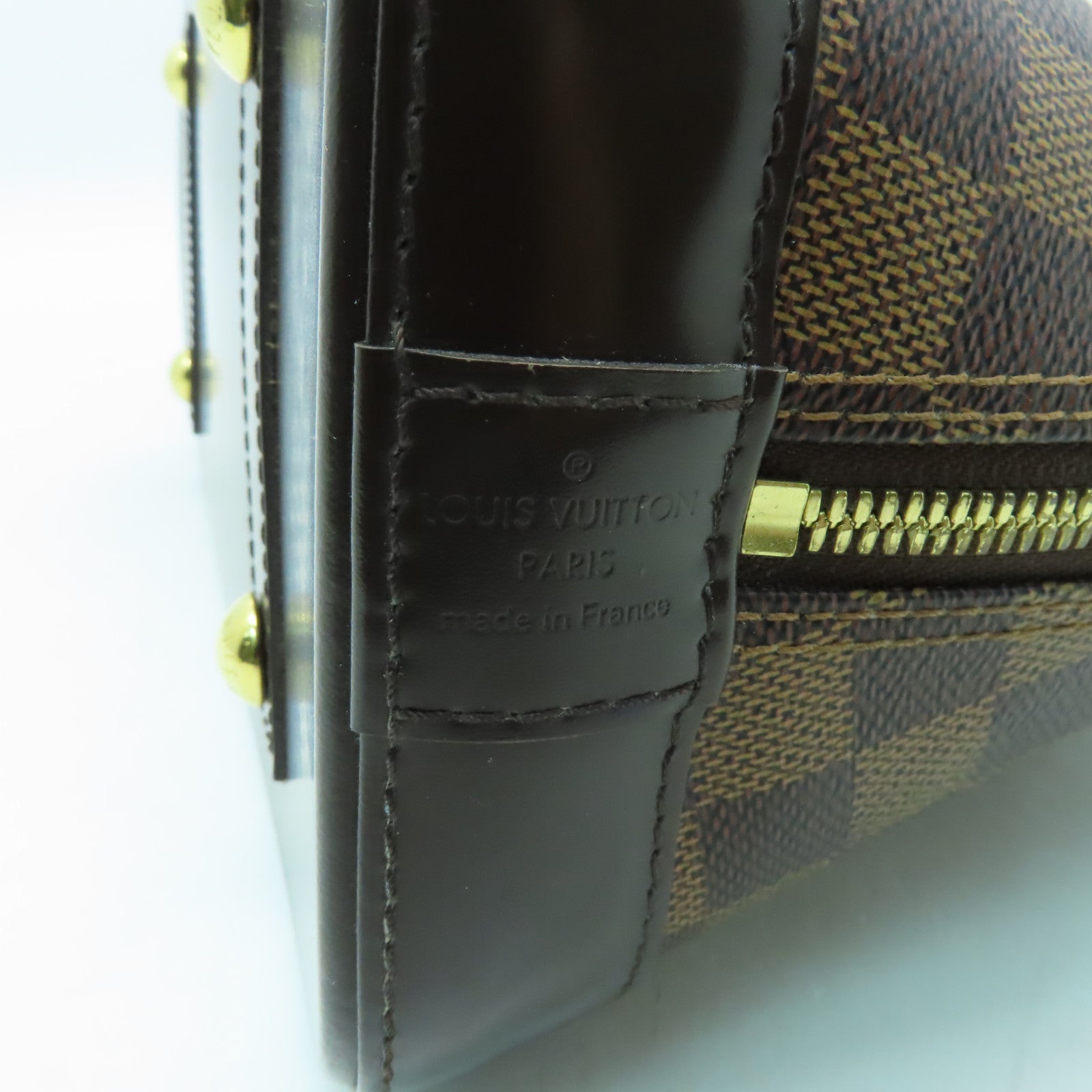LOUIS VUITTON 【清倉大減價】Damier Alma PM金扣手挽袋啡色