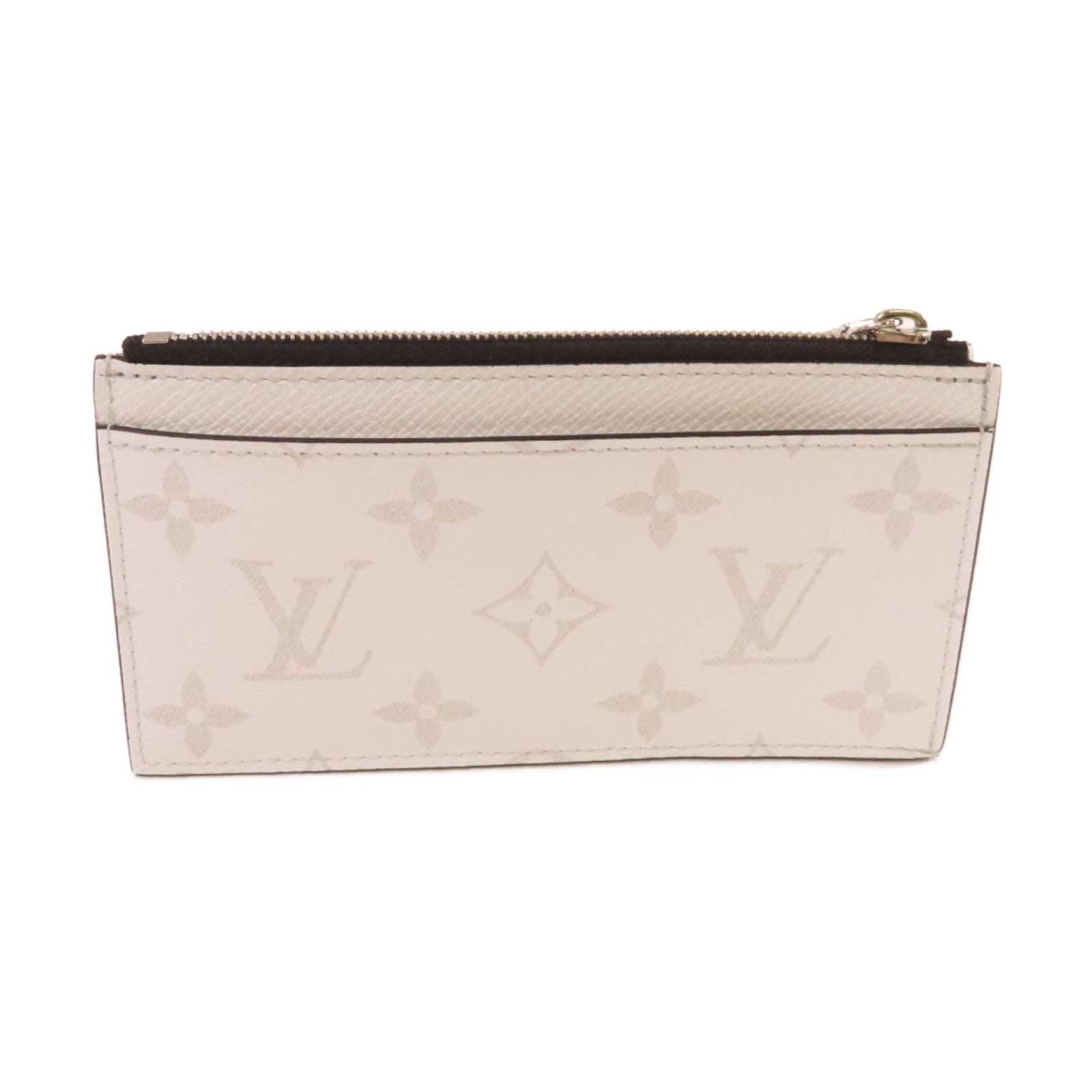 LOUIS VUITTON Taigarama Coin Card Holder銀扣卡片套白色
