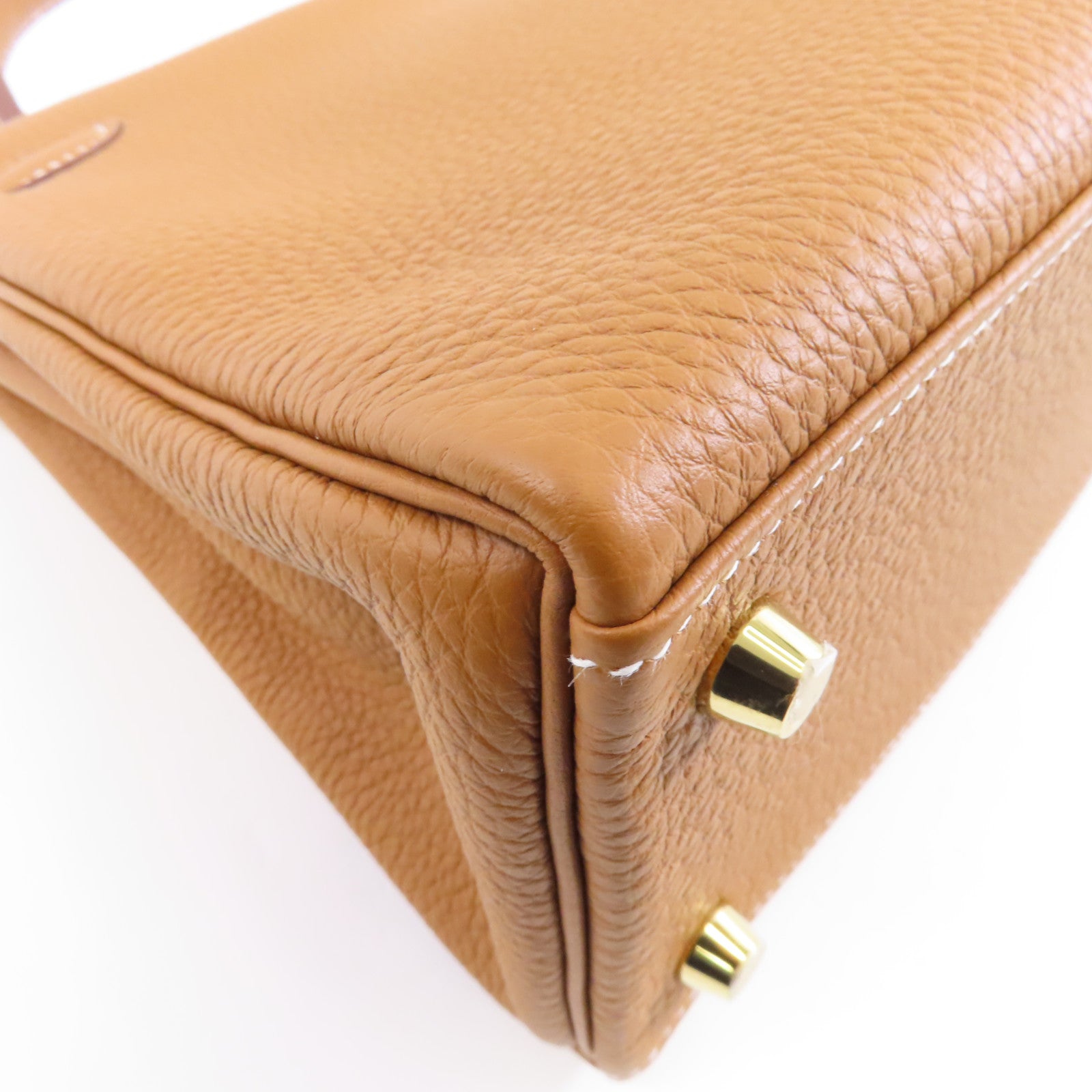 HERMES 【激減優惠】Togo皮革Kelly 25金扣手挽肩背兩用袋Gold啡色