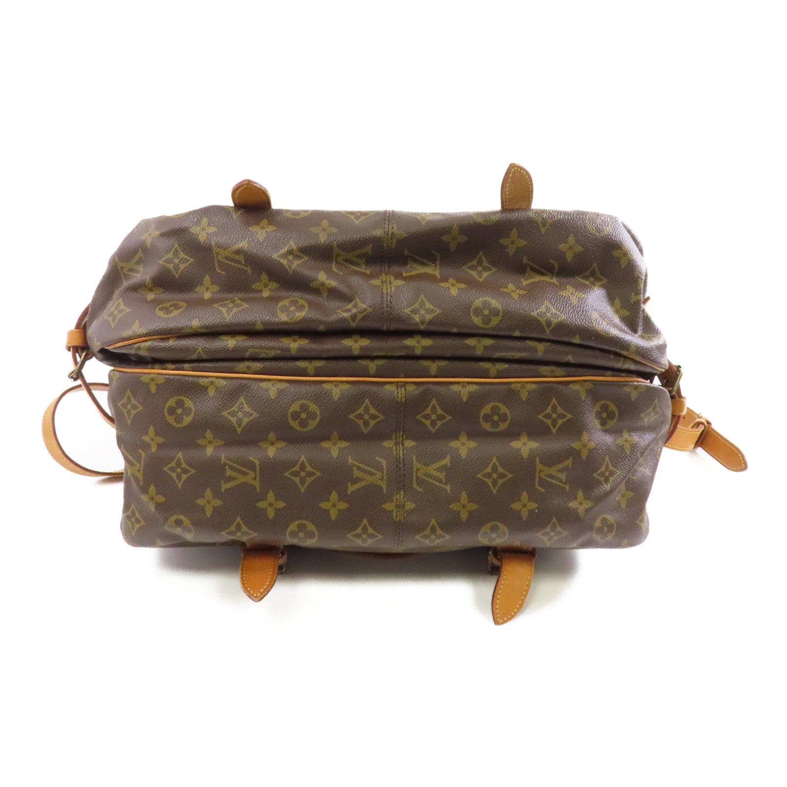 LOUIS VUITTON Monogram Saumur 43金扣肩背袋啡色