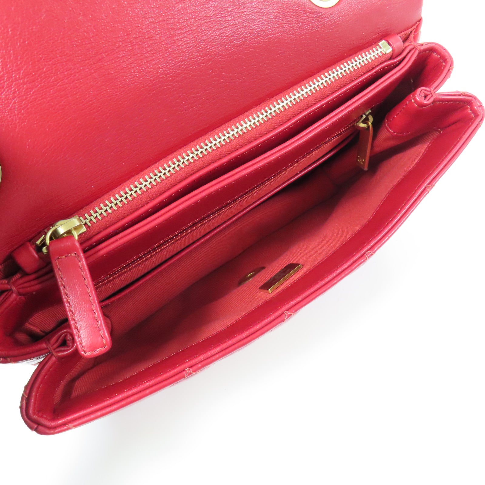 CHANEL 羊皮皮革Chain Shoulder金扣肩背袋