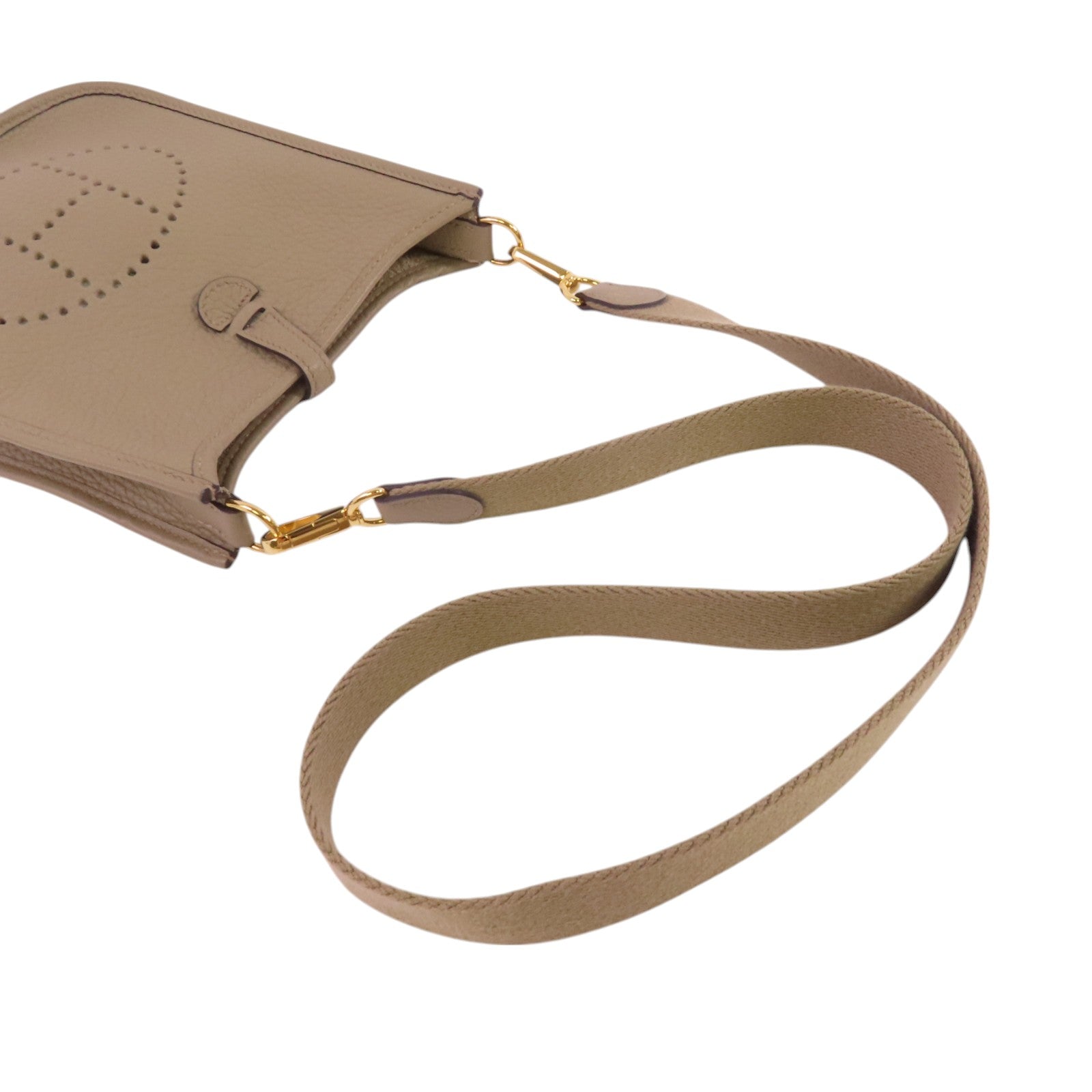 HERMES Clemence皮革Evelyne TPM金扣肩背袋