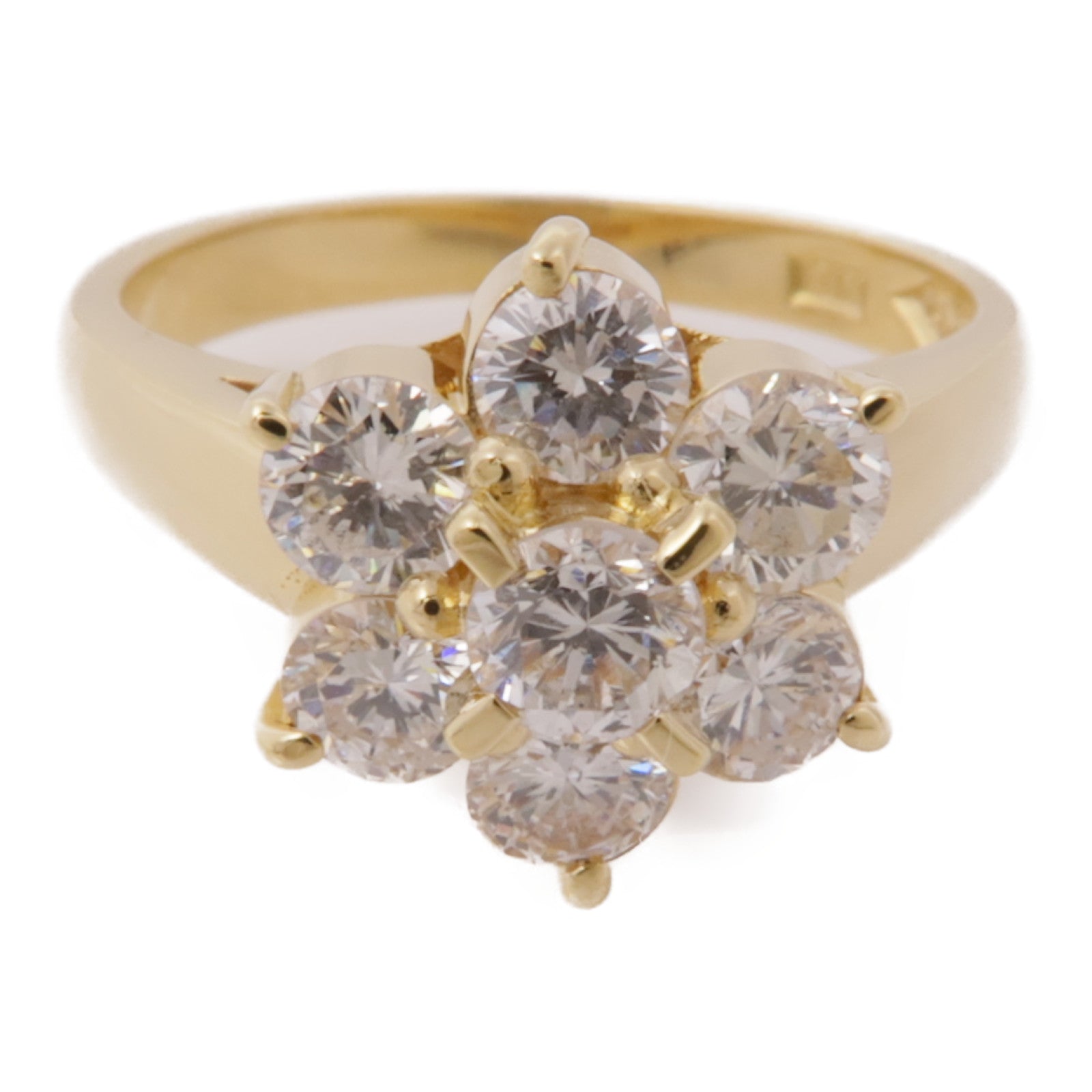 JEWELRY 【激減優惠】18K黃金Diamond Ring鑽石戒指US#4.5
