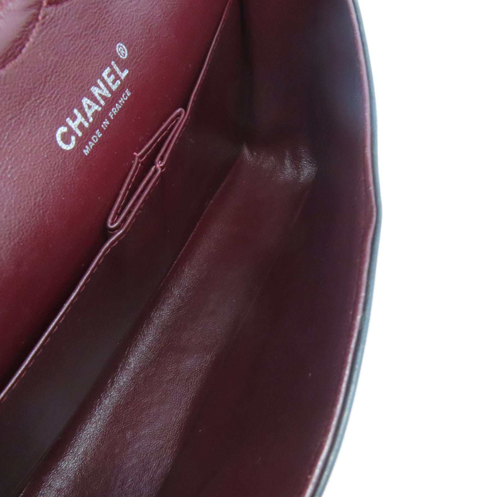 CHANEL 【清倉大減價】菱格羊皮皮革Classic銀扣鏈帶肩背袋黑色