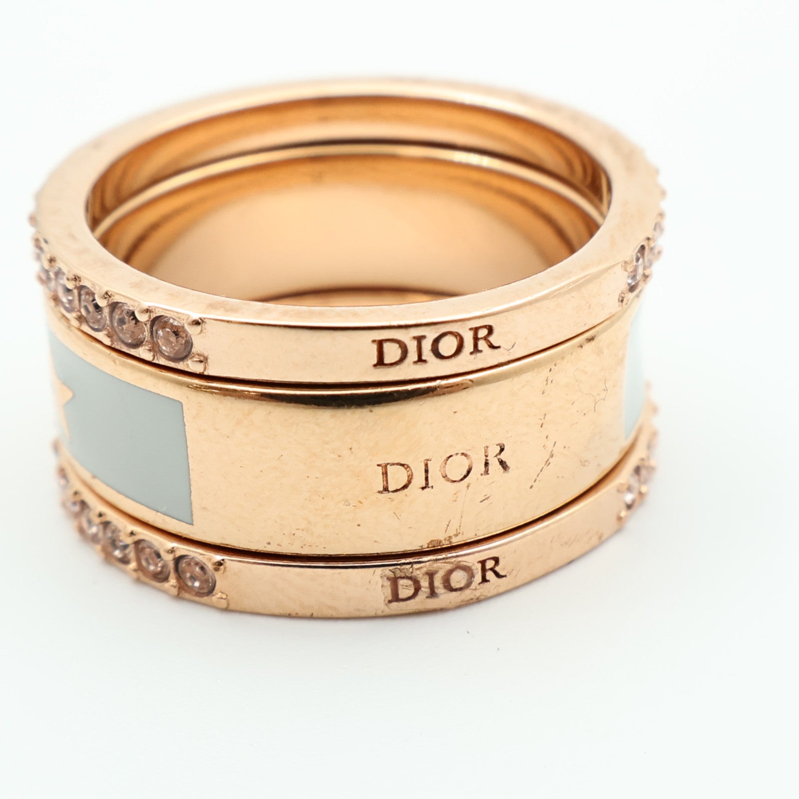 Dior 金屬Triple Ring戒指US#5.75