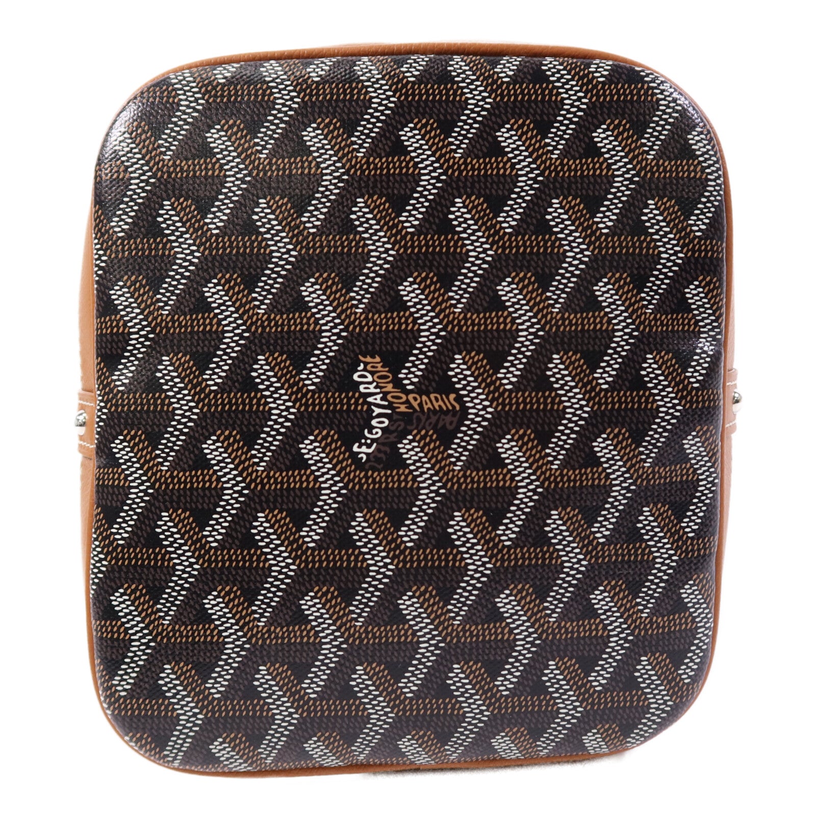 GOYARD 塗層帆布Petit Flot Bucket銀扣肩背袋