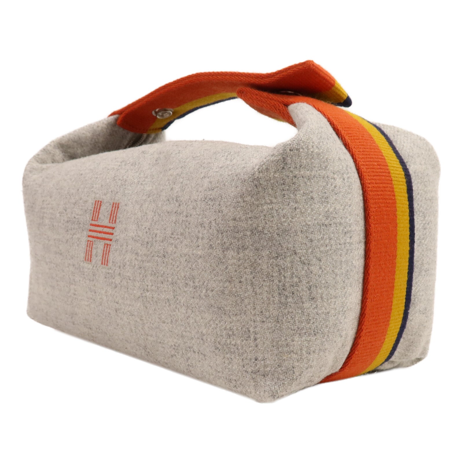 HERMES 羊毛Bride A Brac Case銀扣手挽袋