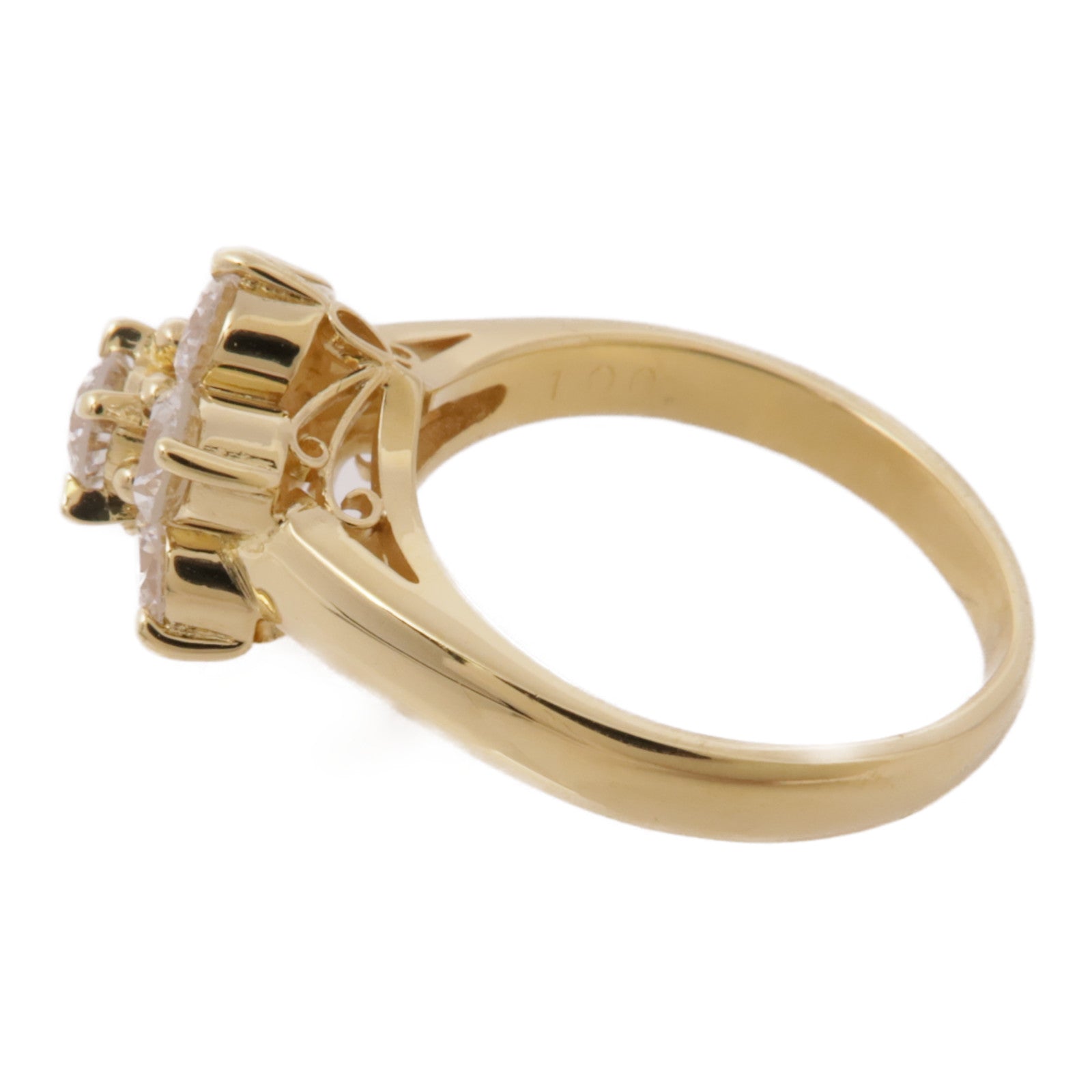 JEWELRY 【激減優惠】18K黃金Diamond Ring鑽石戒指US#4.5