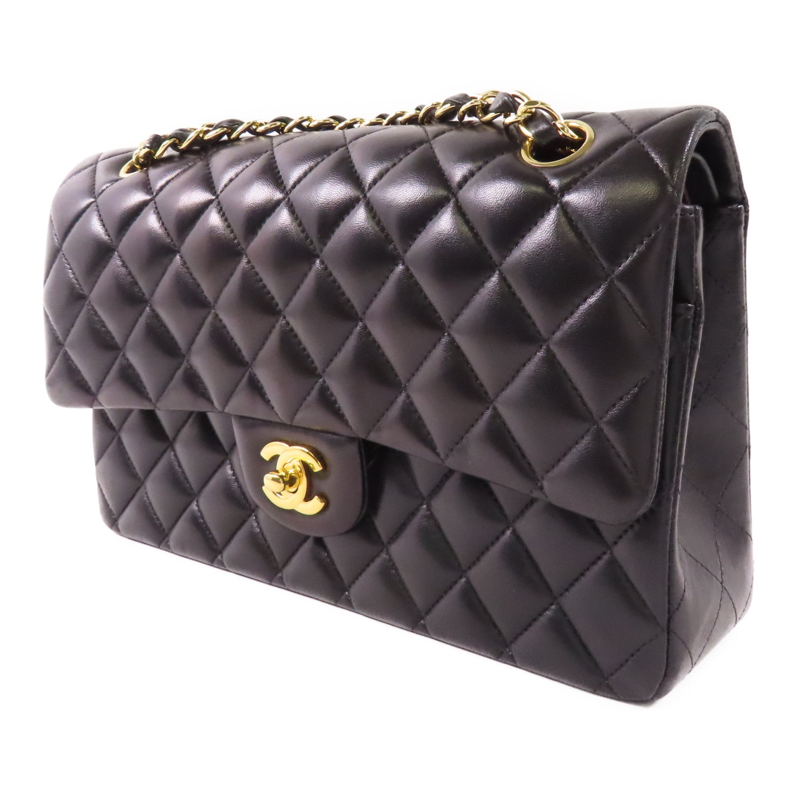 CHANEL 羊皮皮革Classic 25金扣鏈帶肩背袋