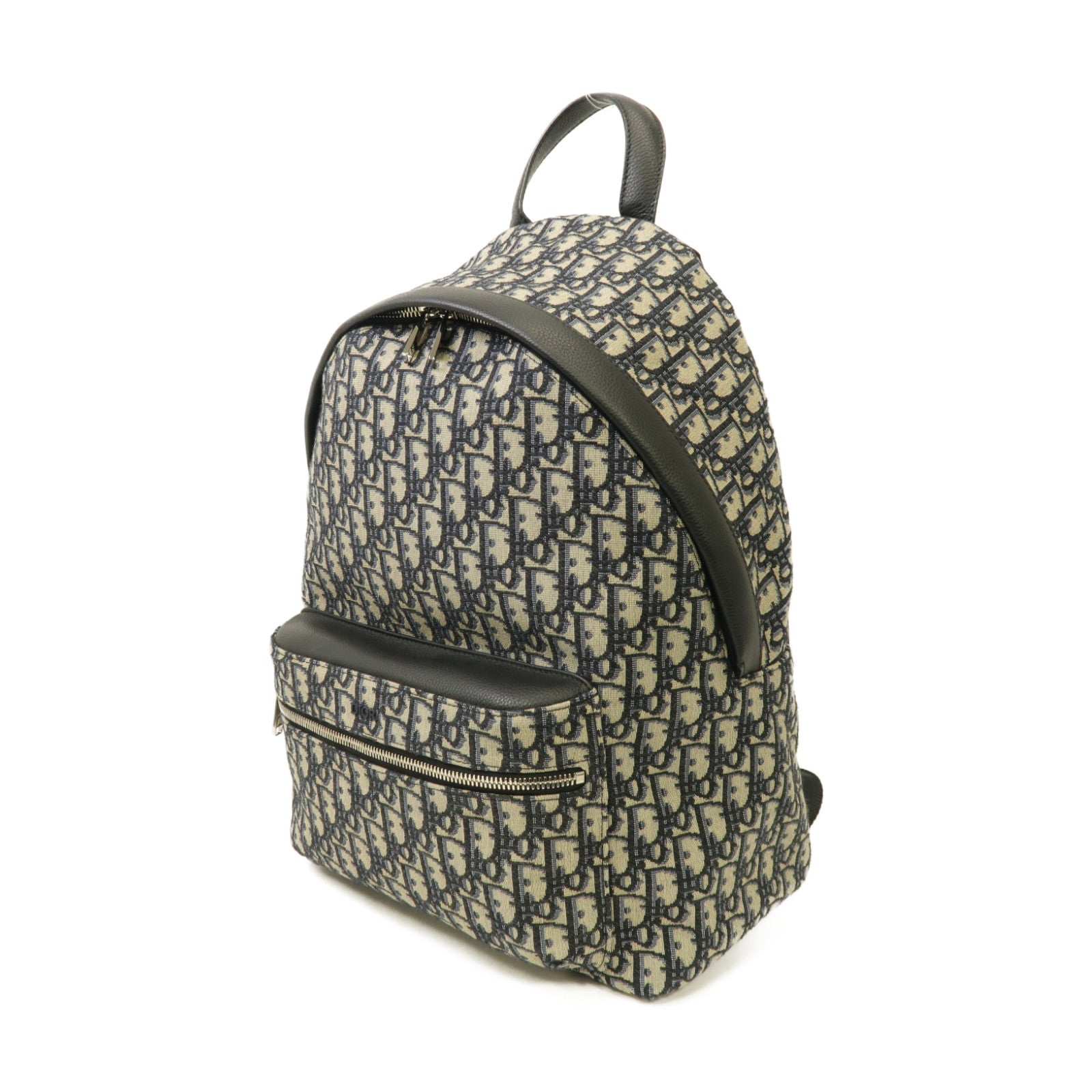 Dior 帆布Rider Backpack銀扣背包藍色