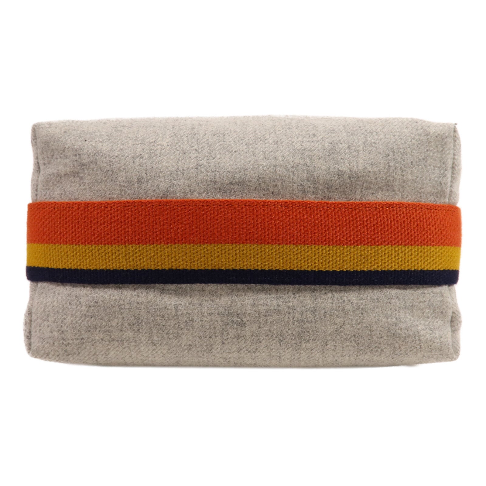 HERMES 羊毛Bride A Brac Case銀扣手挽袋