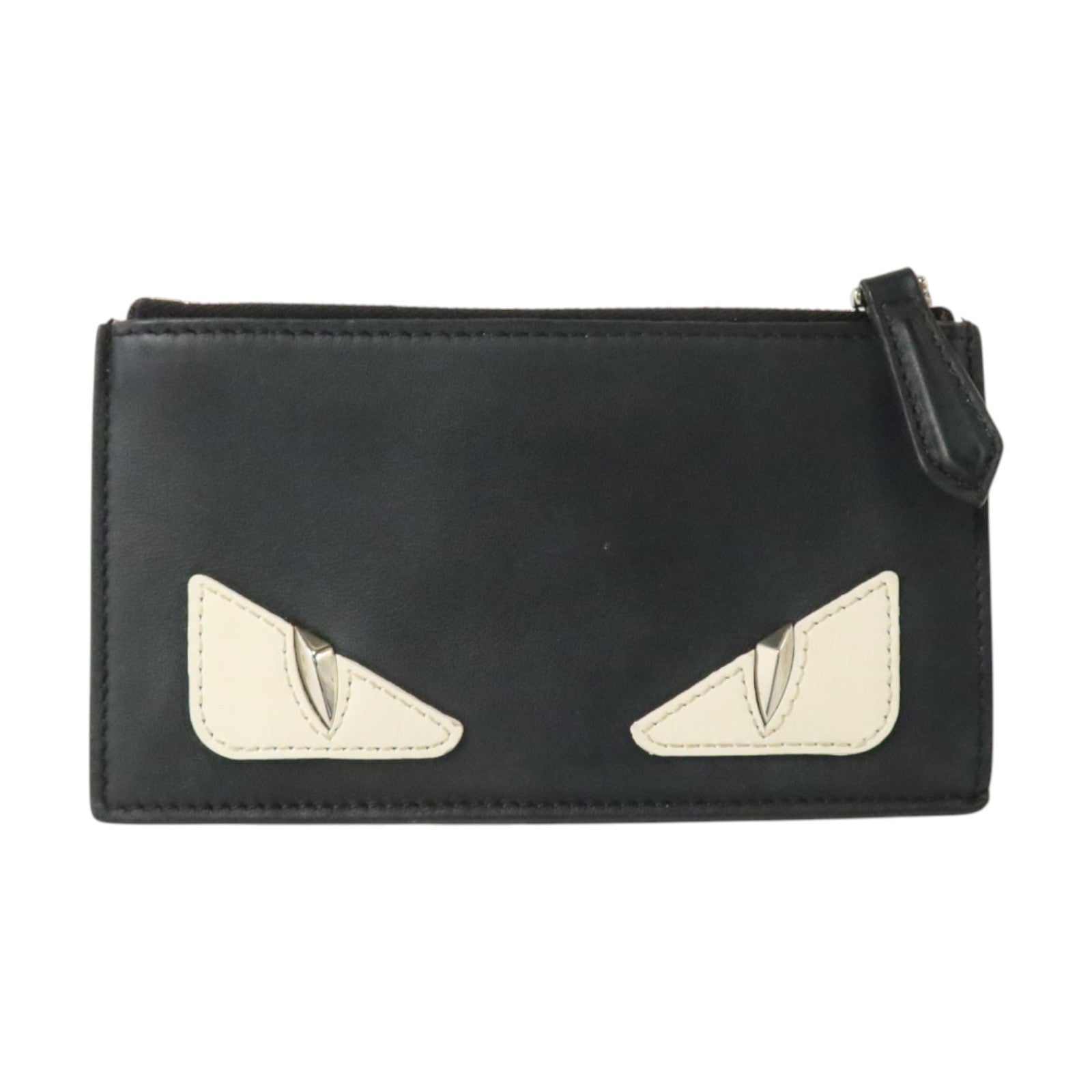 FENDI 牛皮皮革Card Holder銀扣卡片套