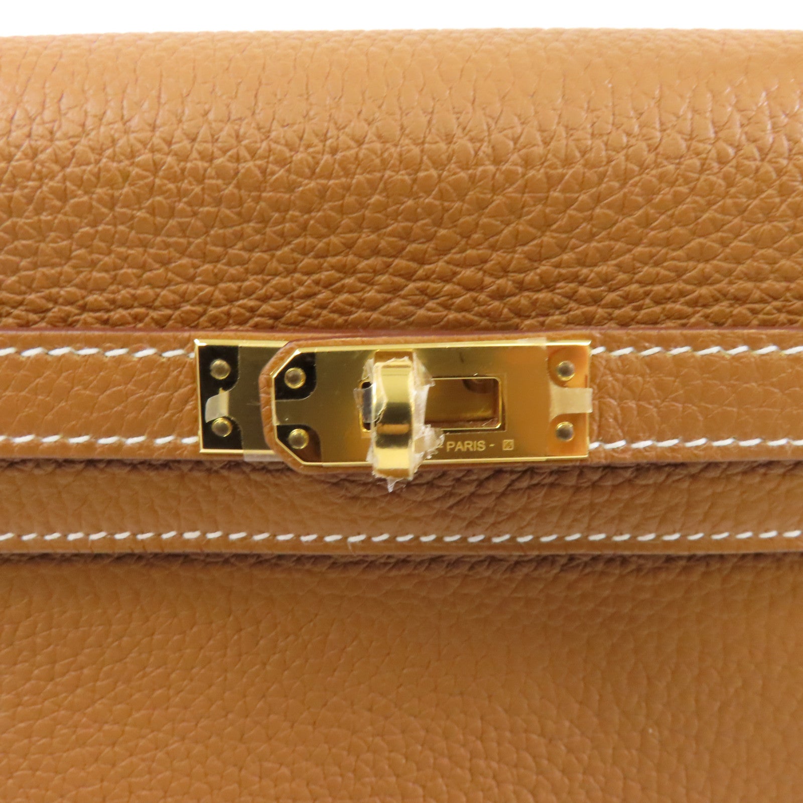 HERMES 【激減優惠】Togo皮革Kelly 25金扣手挽肩背兩用袋Gold啡色