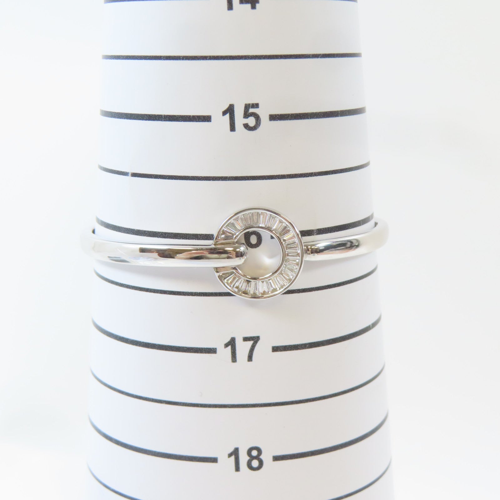 JEWELRY 18K白金Diamond Bangle 0.873ct鑽石手鐲#16.25cm