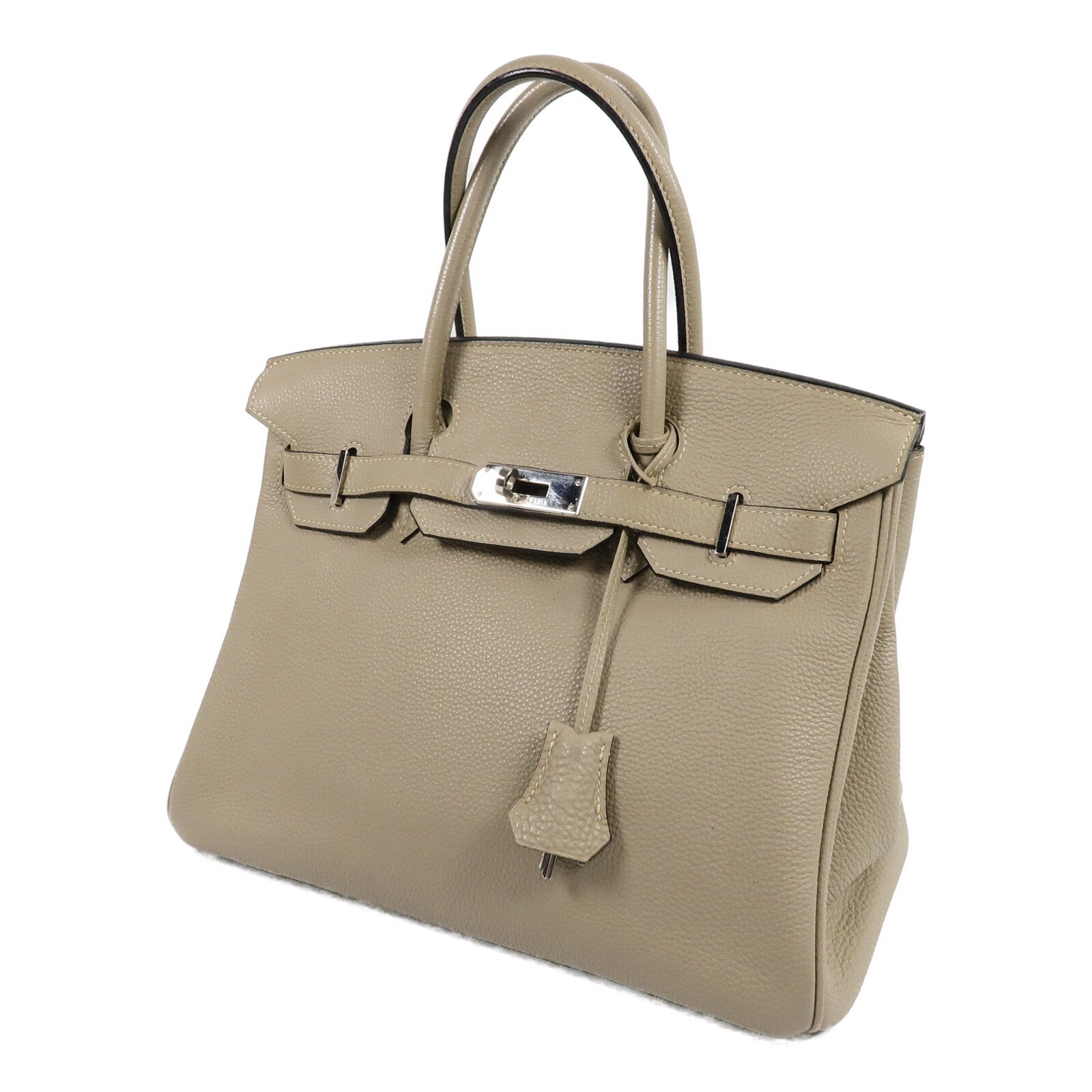 HERMES Togo皮革Birkin 30手挽袋Gris Tourterelle