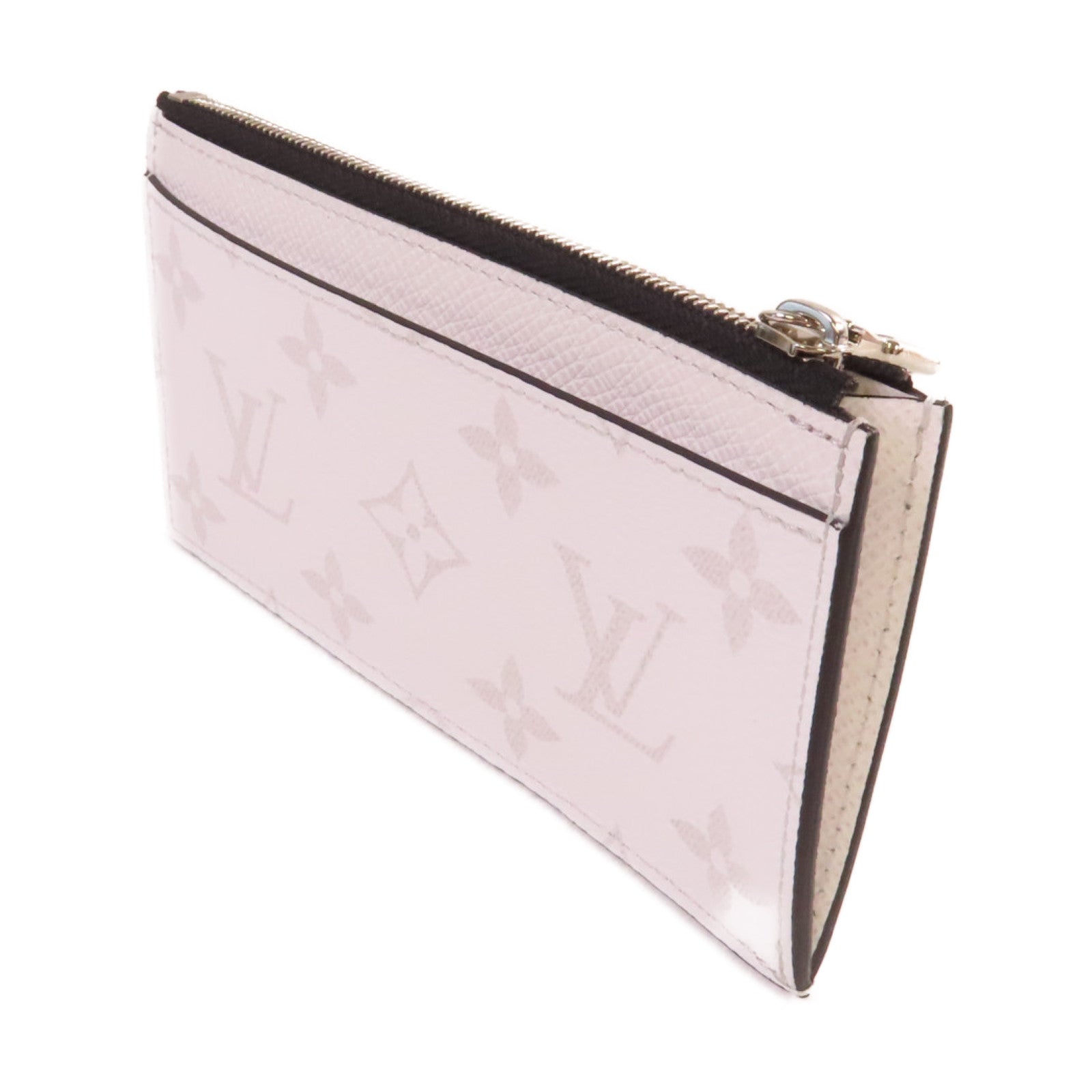 LOUIS VUITTON Taigarama Coin Card Holder銀扣卡片套白色