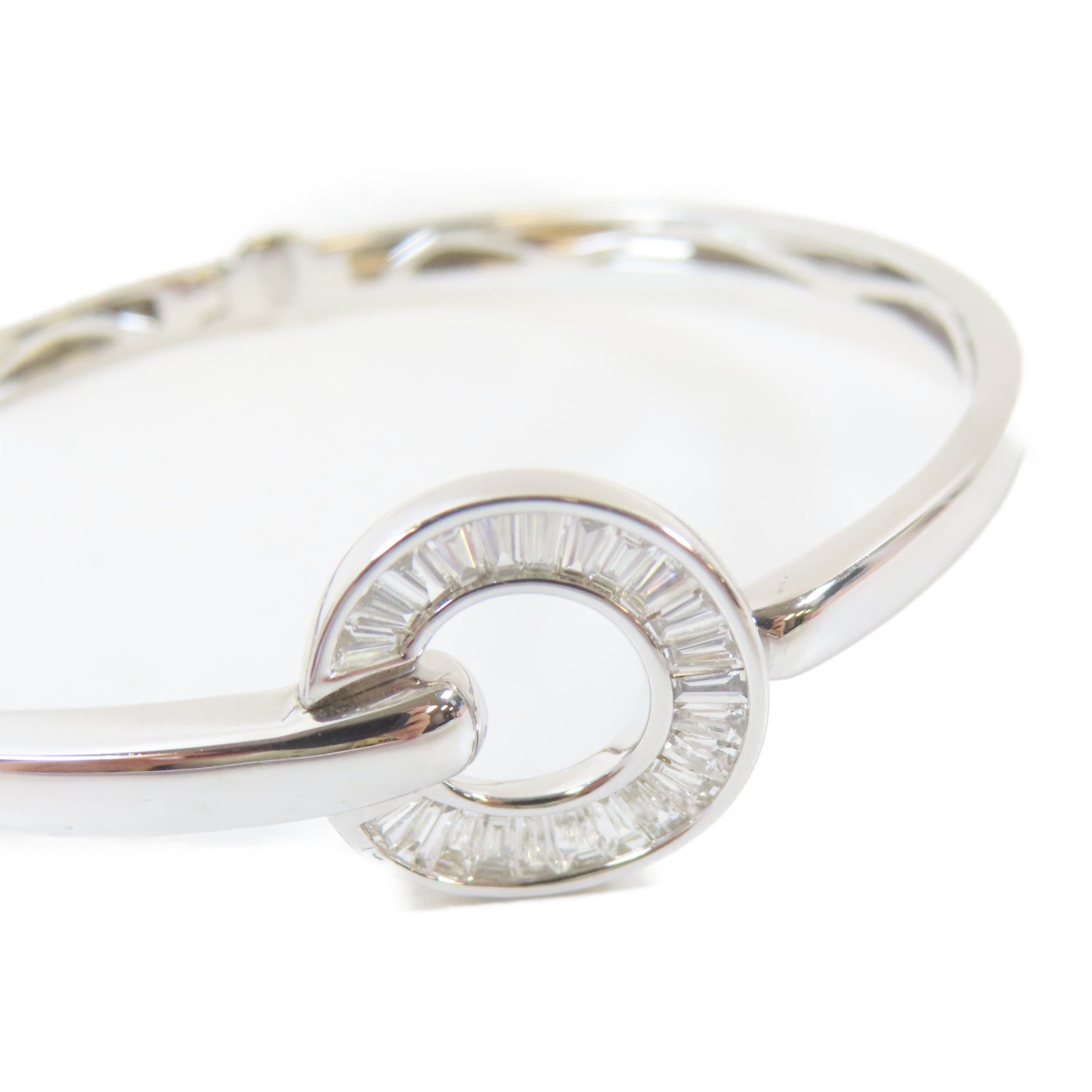 JEWELRY 18K白金Diamond Bangle 0.873ct鑽石手鐲#16.25cm