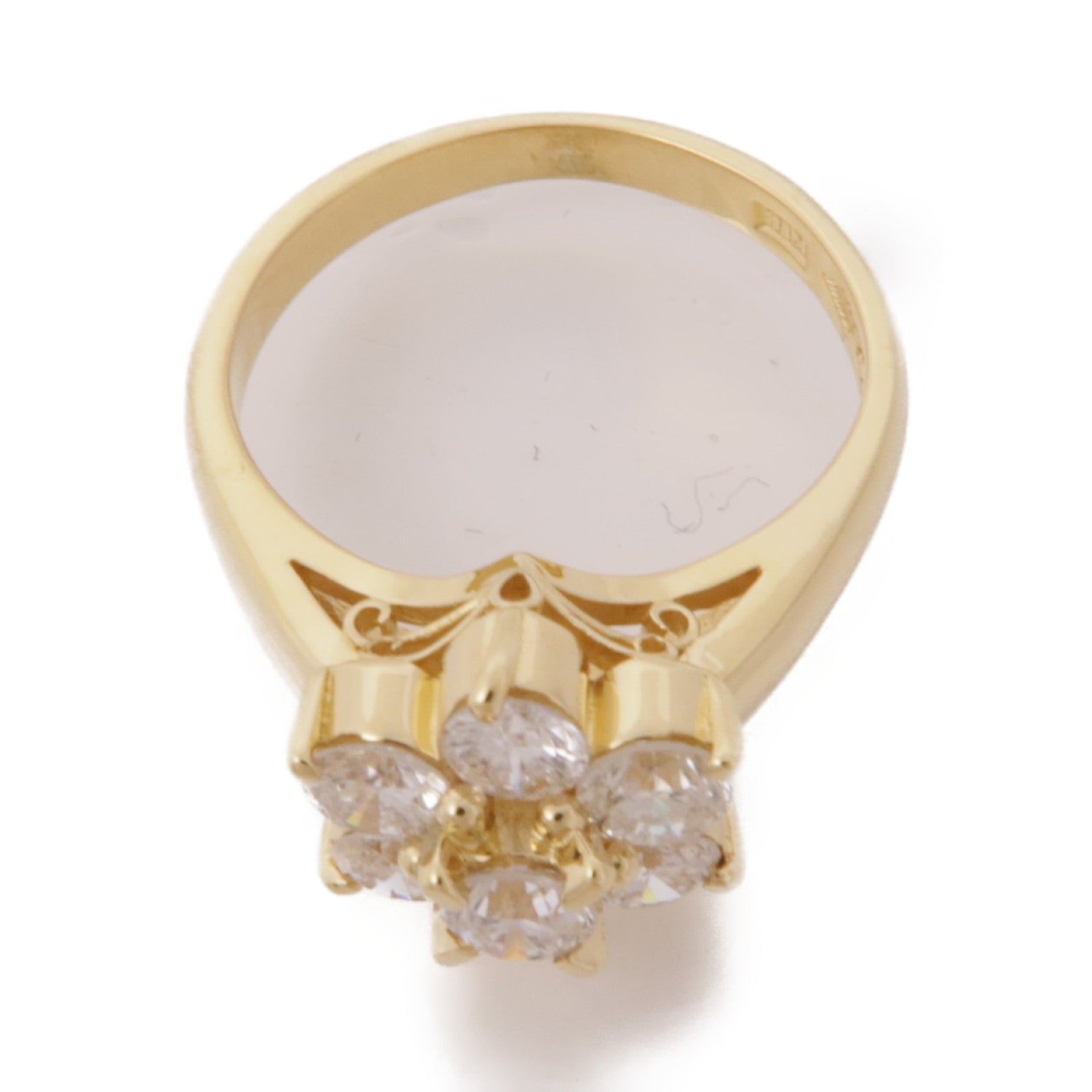 JEWELRY 【激減優惠】18K黃金Diamond Ring鑽石戒指US#4.5