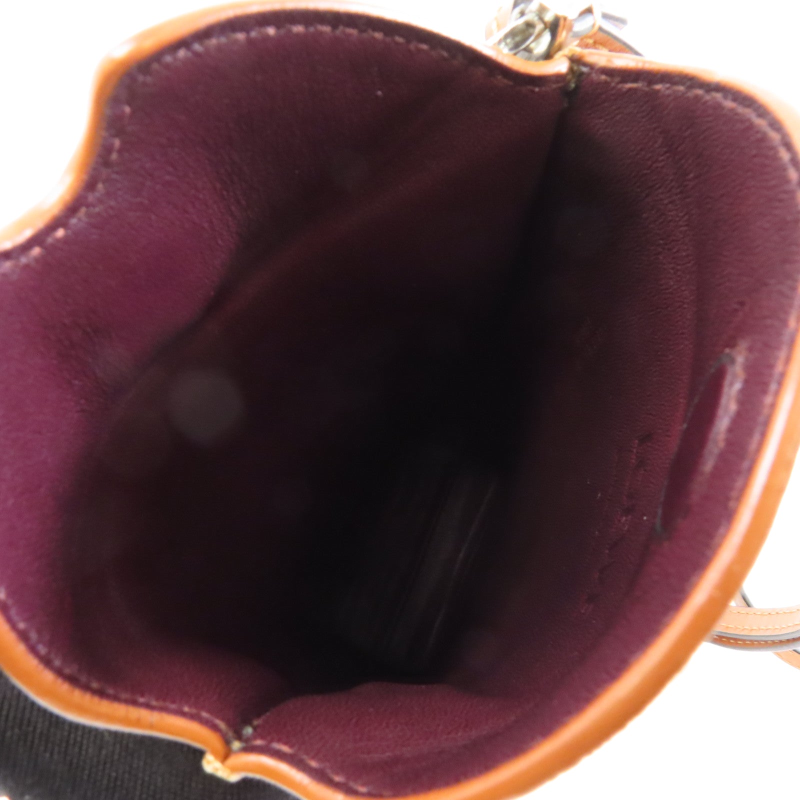 LOEWE 【激減優惠】牛皮皮革Gate Pocket銀扣肩背袋啡色/黑色