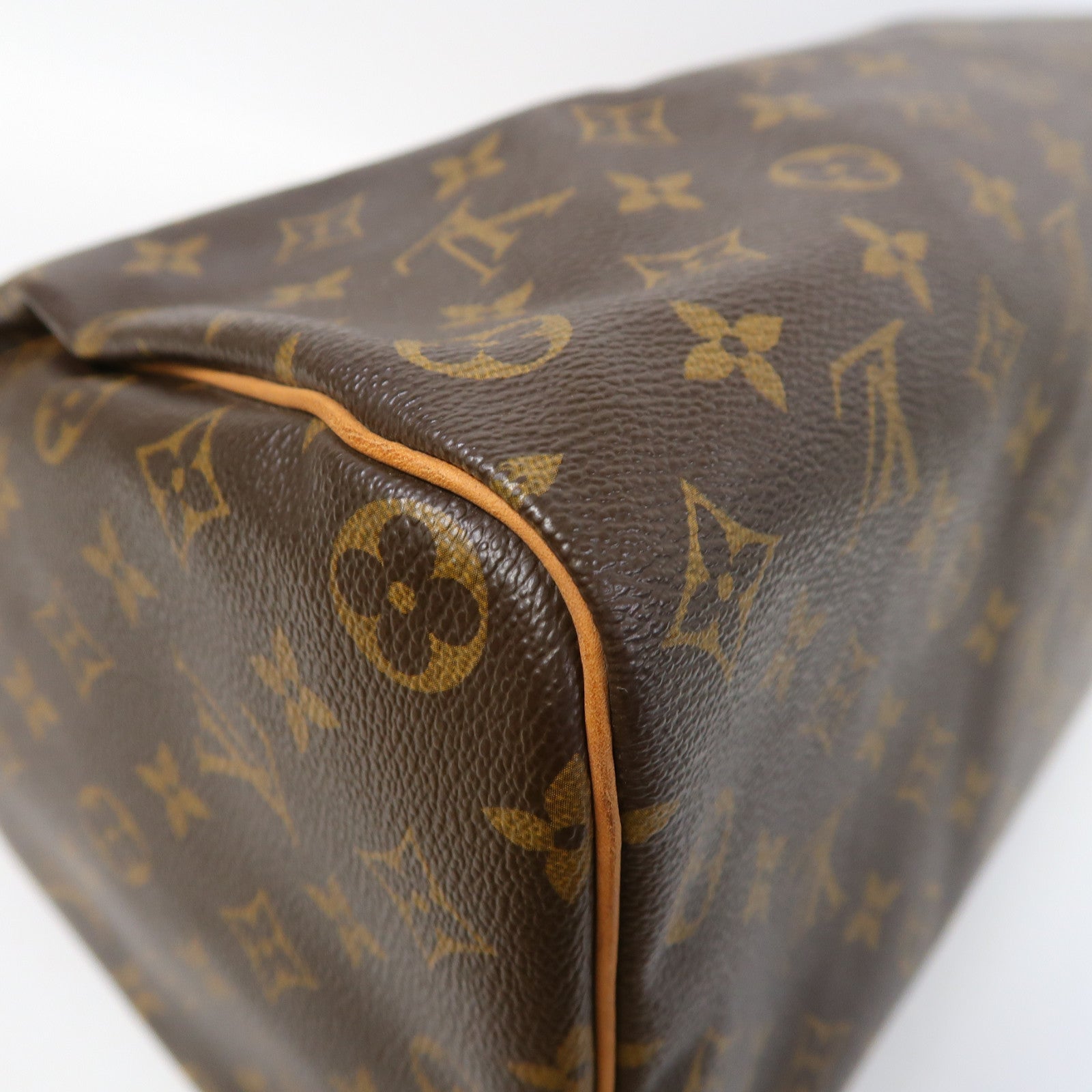 LOUIS VUITTON Monogram Speedy 35金扣手挽袋啡色