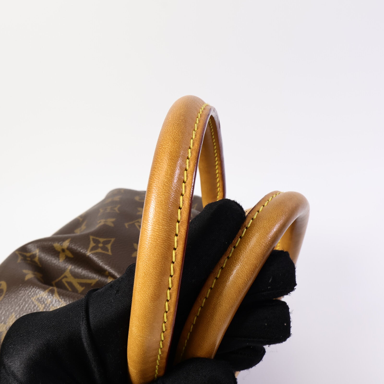 LOUIS VUITTON Monogram Tivoli PM金扣手挽袋棕色