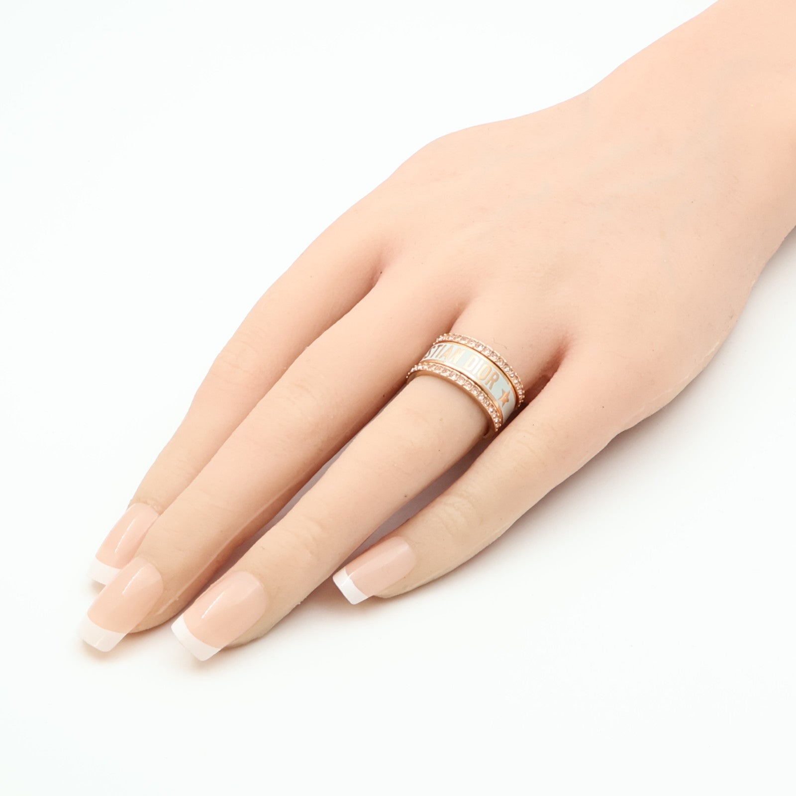 Dior 金屬Triple Ring戒指US#5.75
