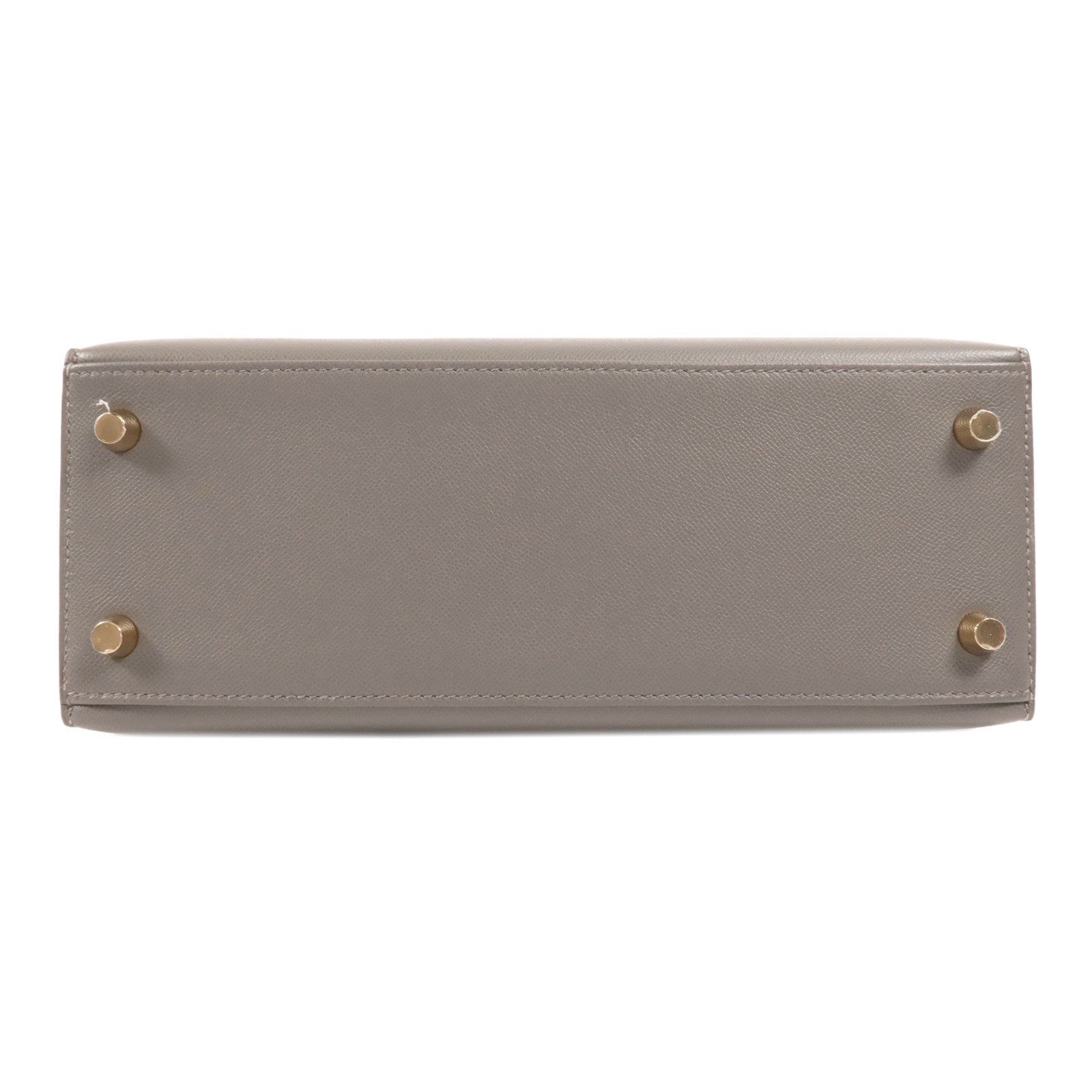 HERMES Madame皮革Kelly 25金扣手挽肩背兩用袋Gris Meyer