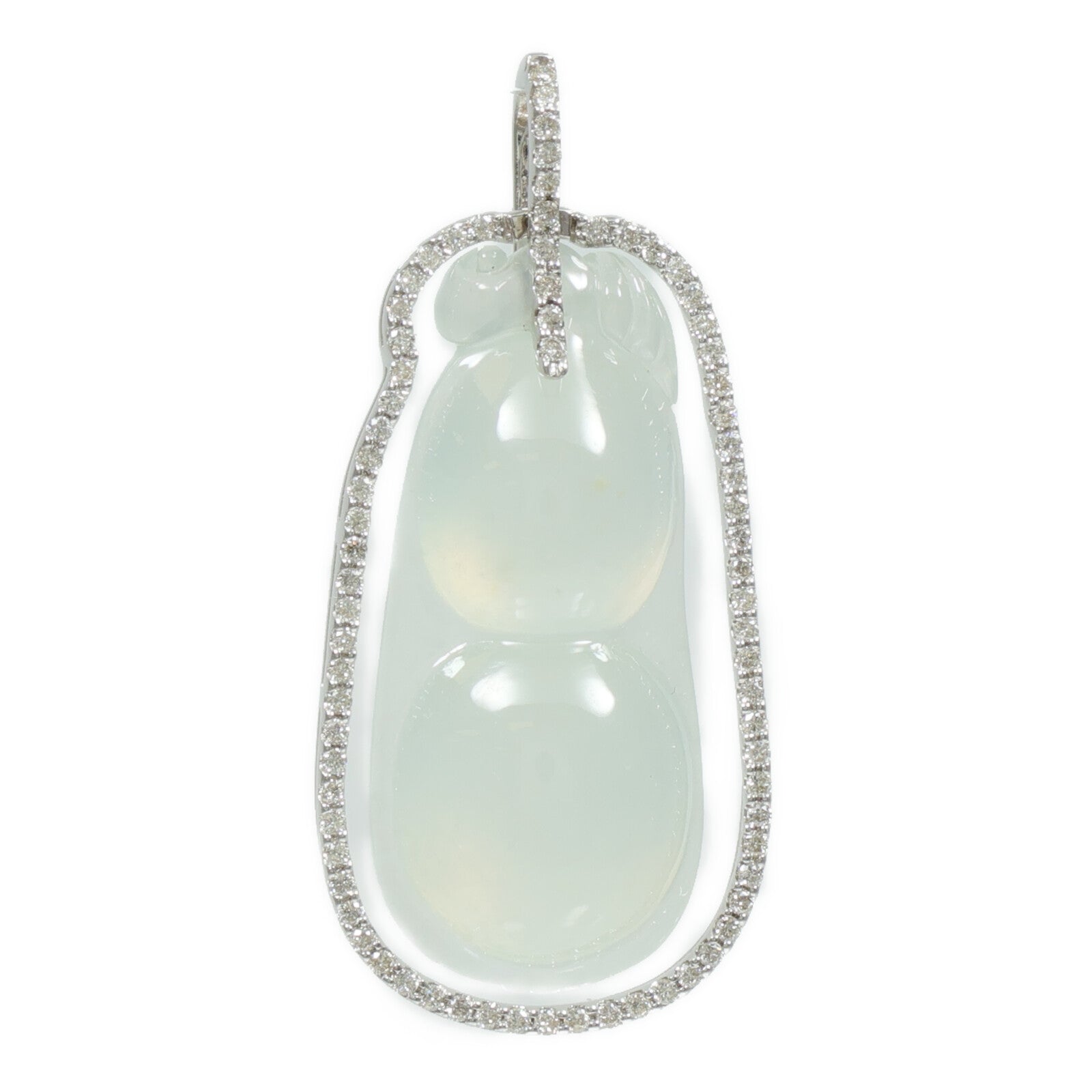JEWELRY 18K白金Jade Pendant翡翠吊墜