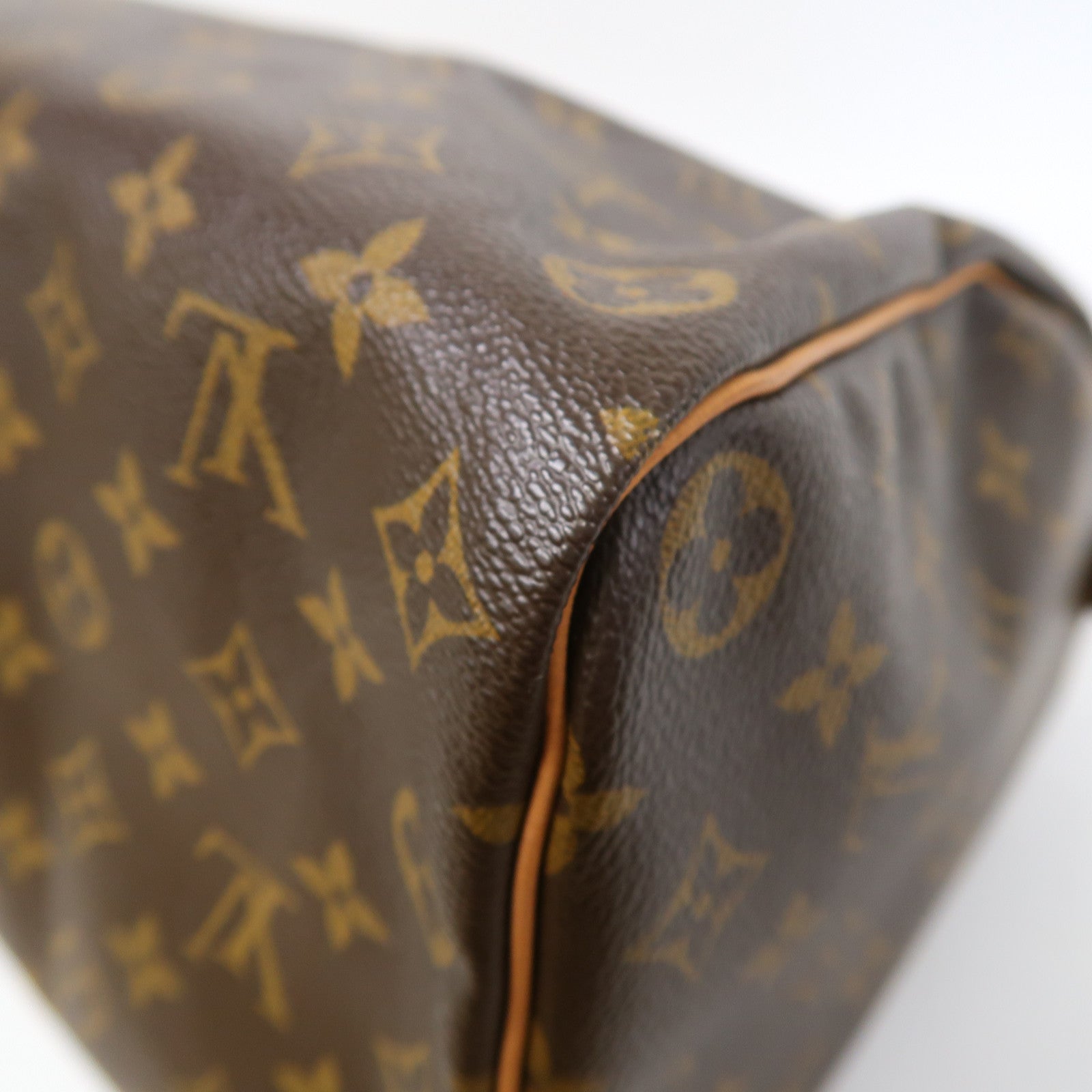 LOUIS VUITTON Monogram Speedy 35金扣手挽袋啡色