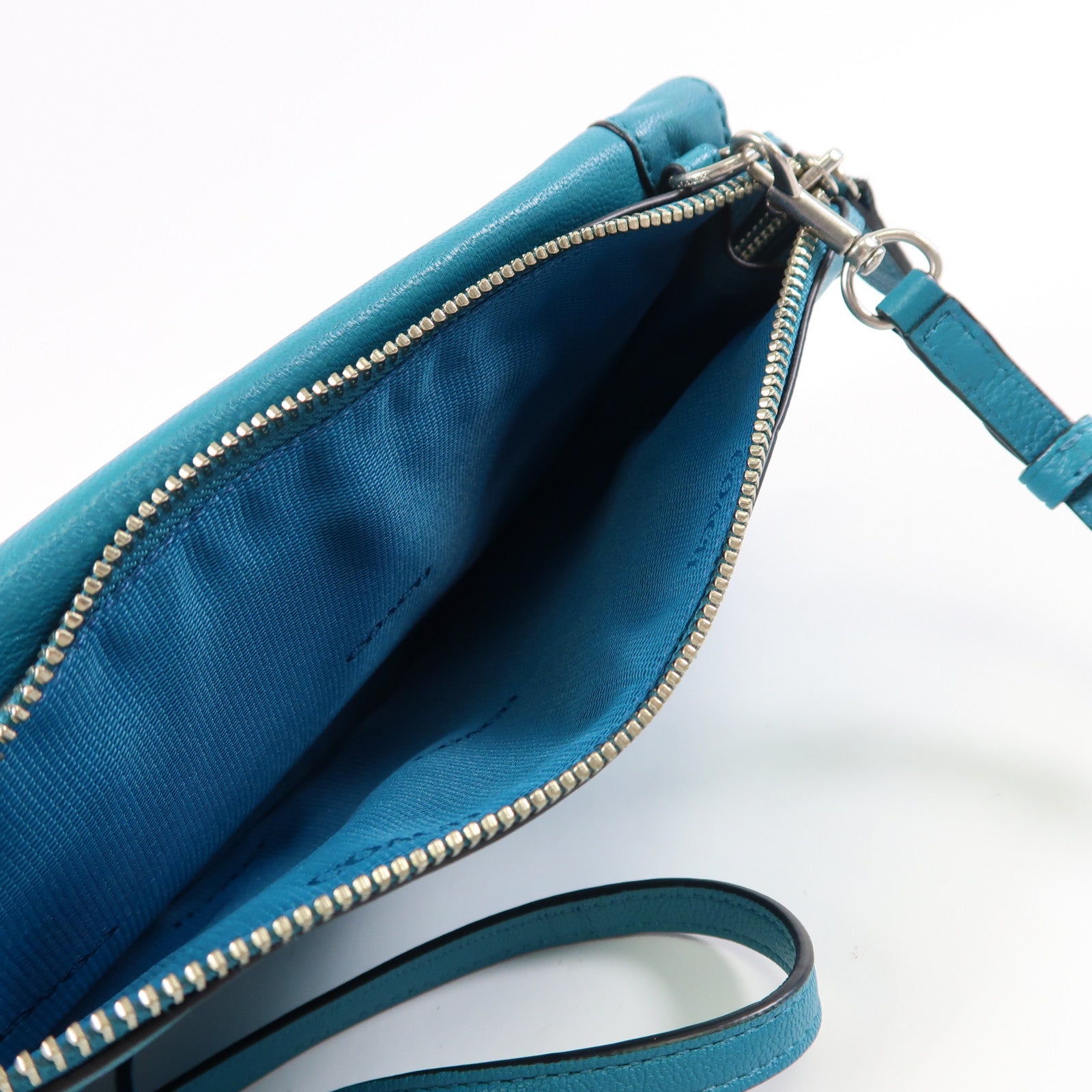 COACH 牛皮皮革Shoulder Bag銀扣肩背袋