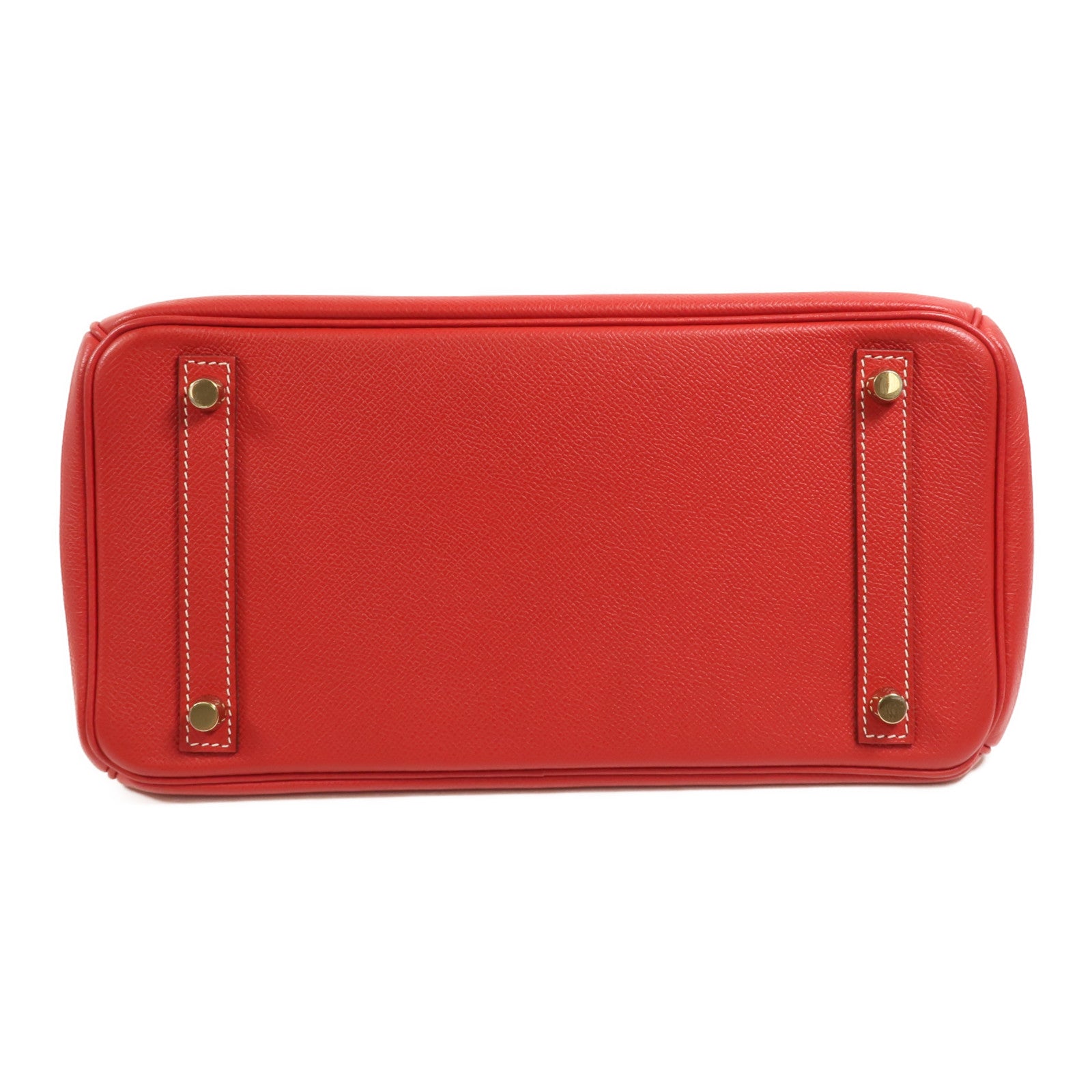 HERMES Epsom皮革Birkin 30手挽袋Rouge Casaque