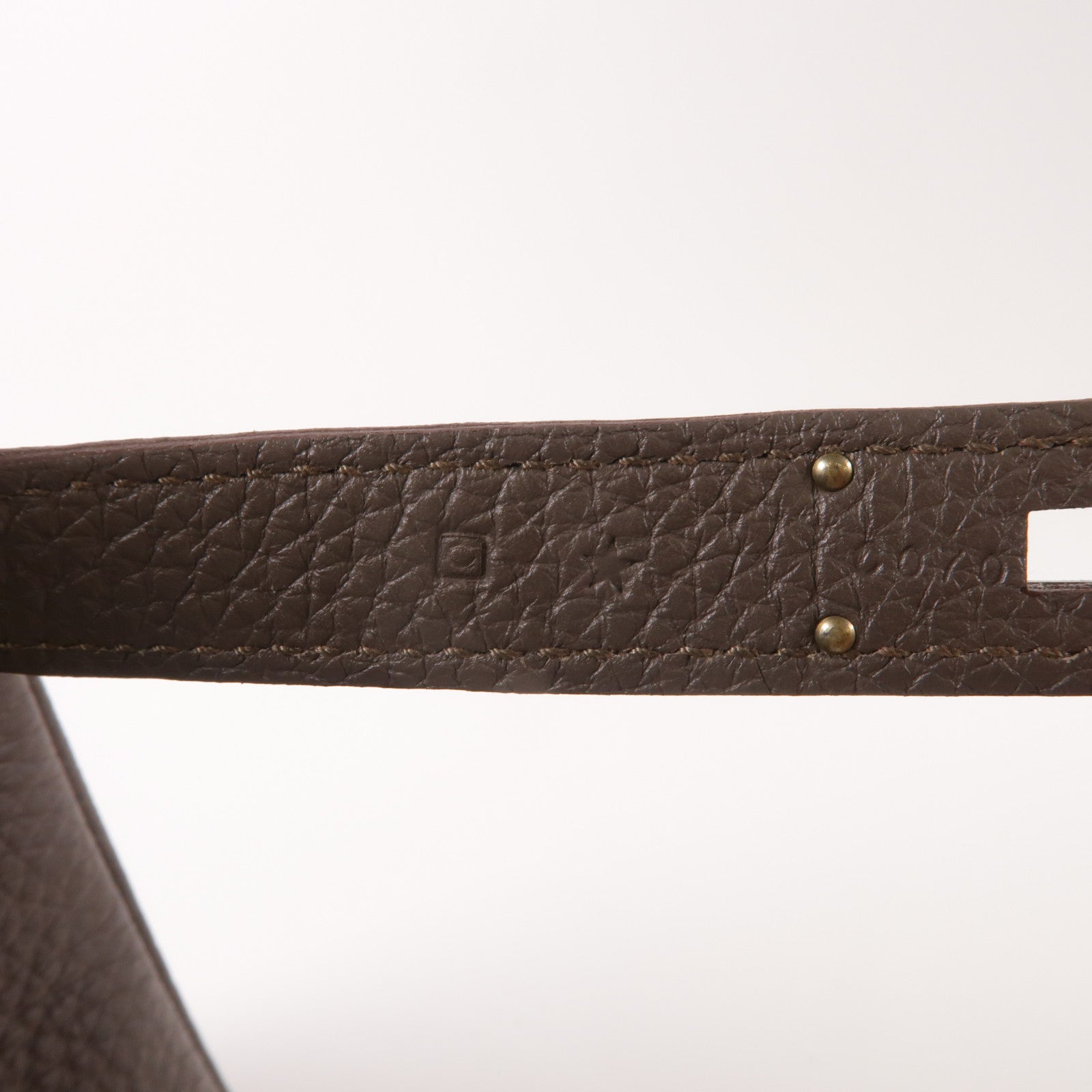 HERMES Clemence皮革Birkin 30銀扣手挽袋Etain