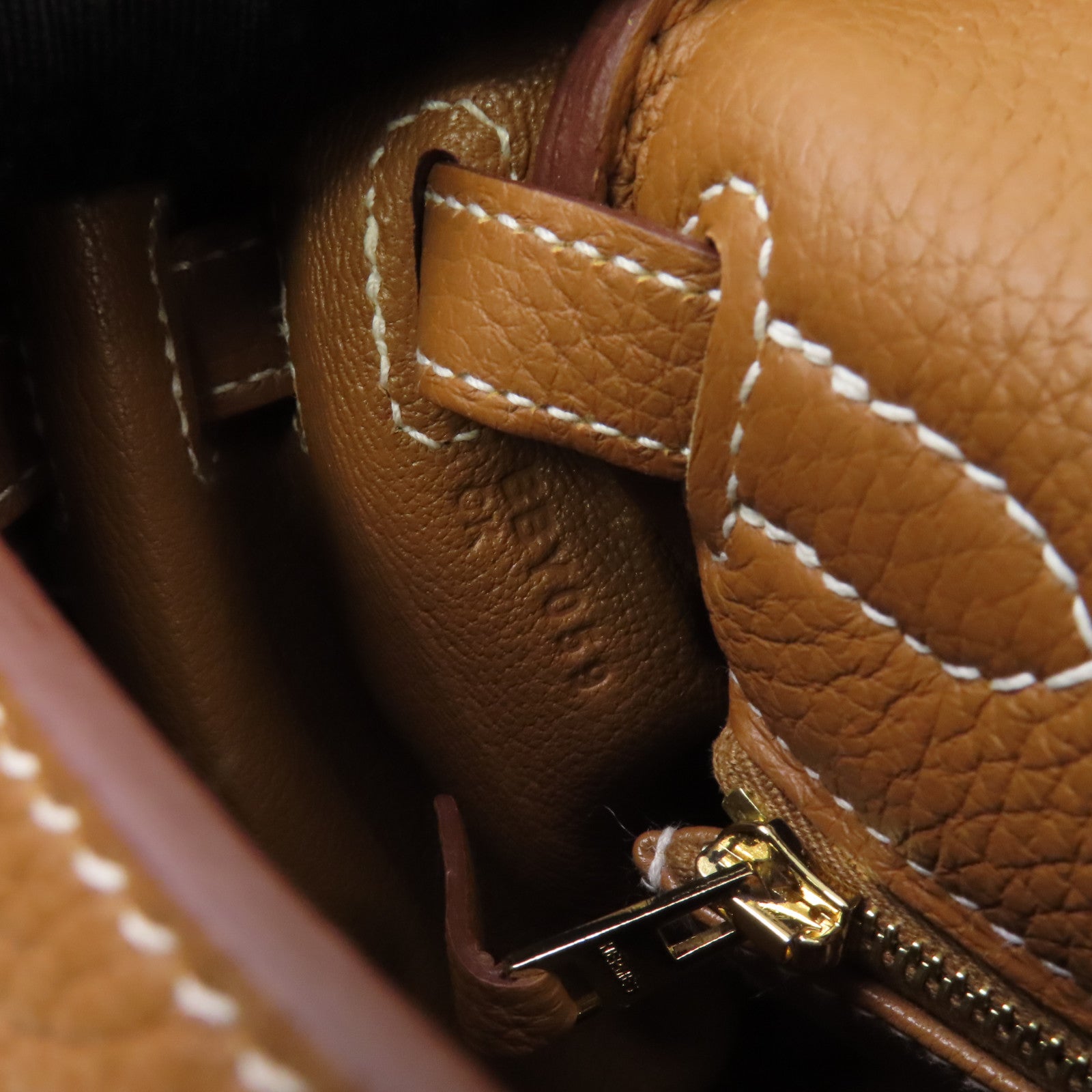 HERMES 【激減優惠】Togo皮革Kelly 25金扣手挽肩背兩用袋Gold啡色