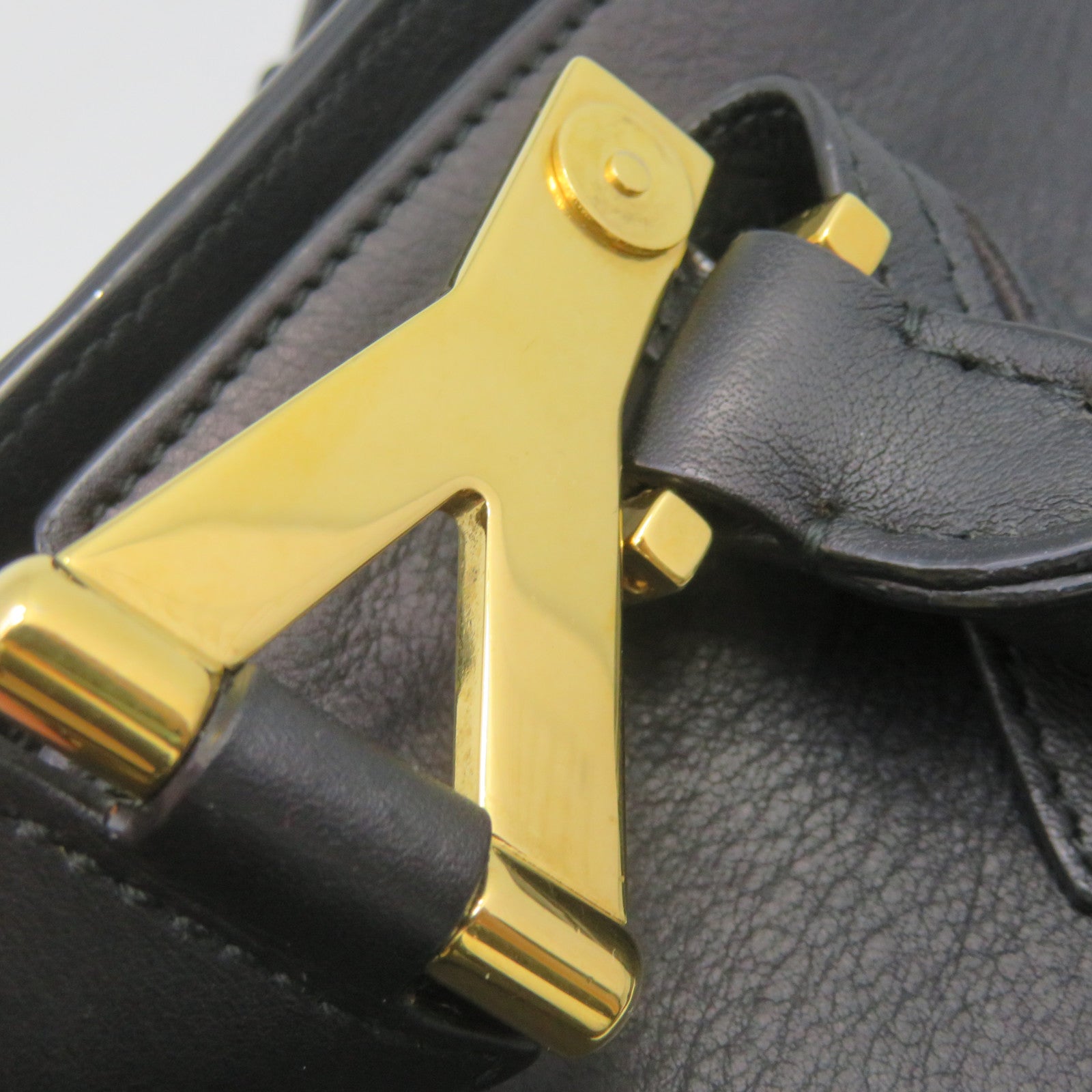 YVES SAINT LAURENT 牛皮皮革2 Way Shoulder Bag手挽肩背两用袋黑色