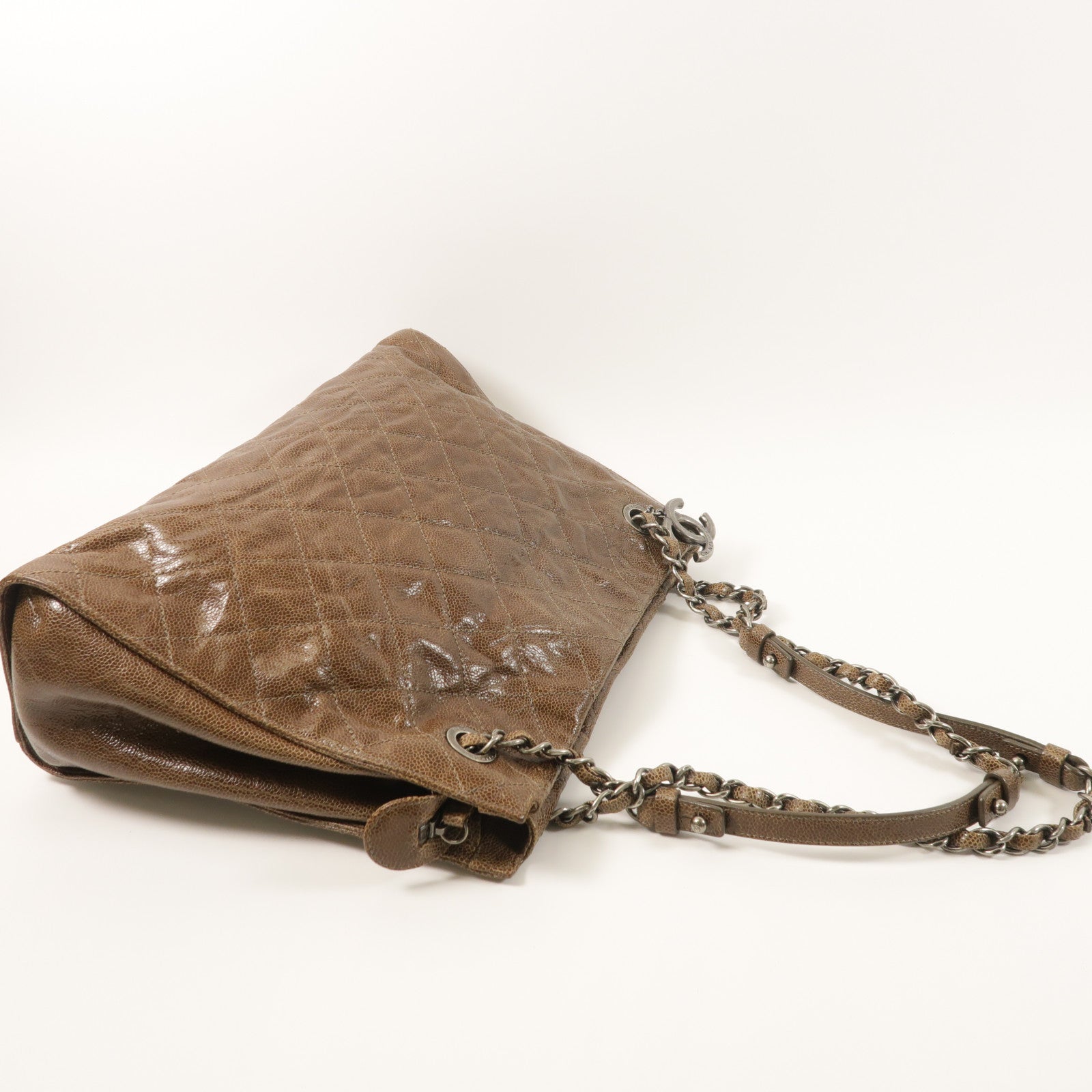 CHANEL 牛皮皮革Chain Shoulder鏈帶肩背袋