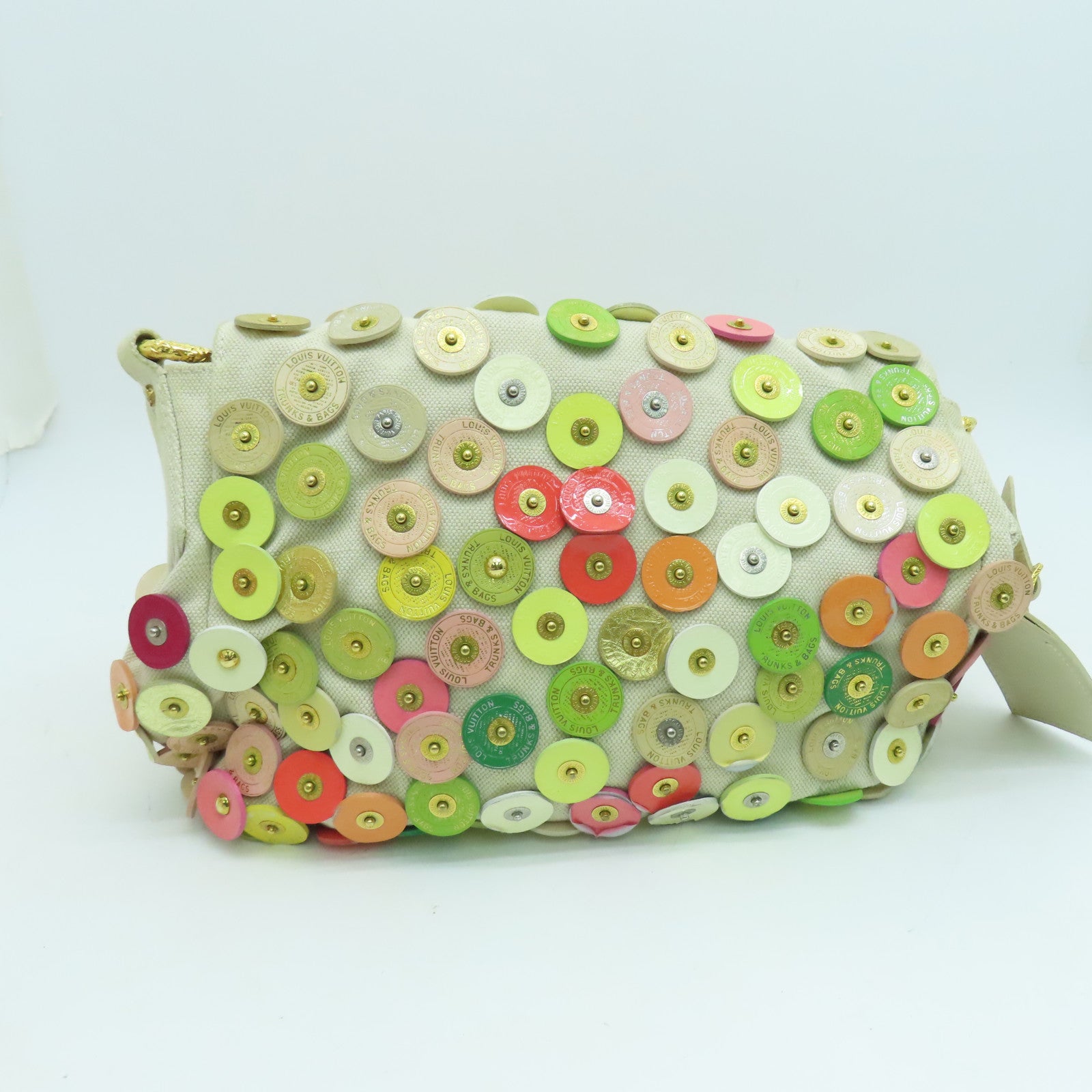 LOUIS VUITTON 帆布Polka Dot Fleurs肩背袋彩色