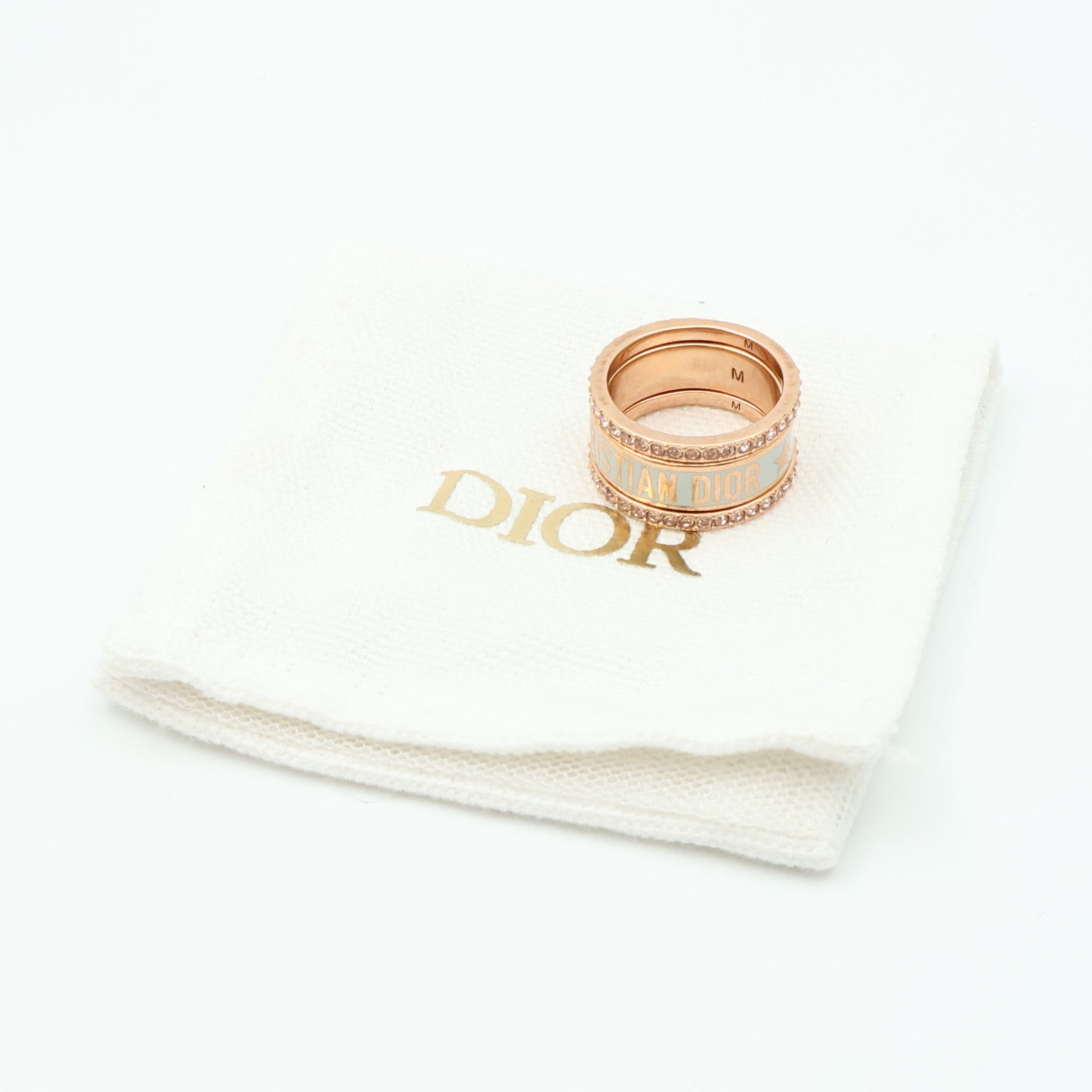 Dior 金屬Triple Ring戒指US#5.75
