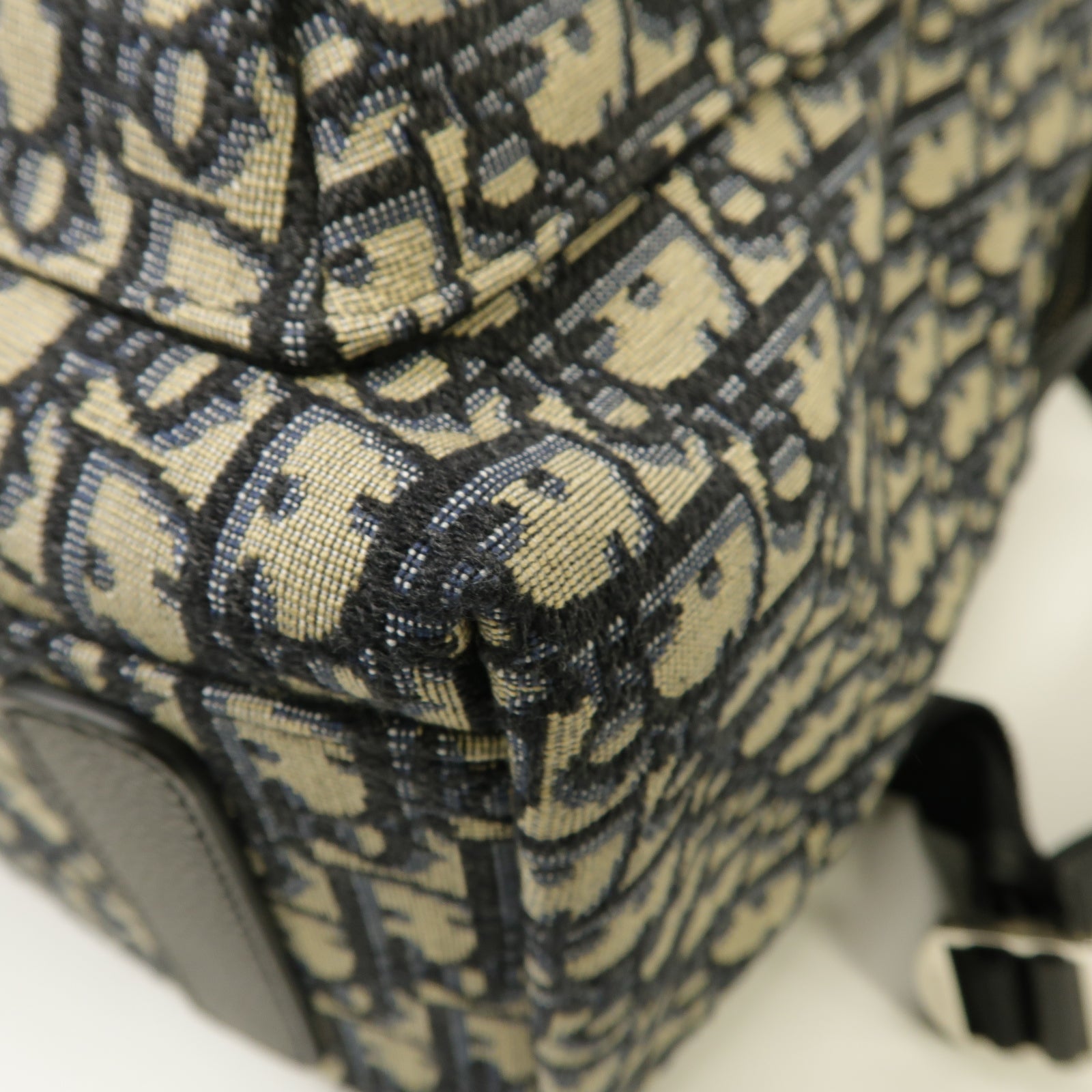 Dior 帆布Rider Backpack銀扣背包藍色