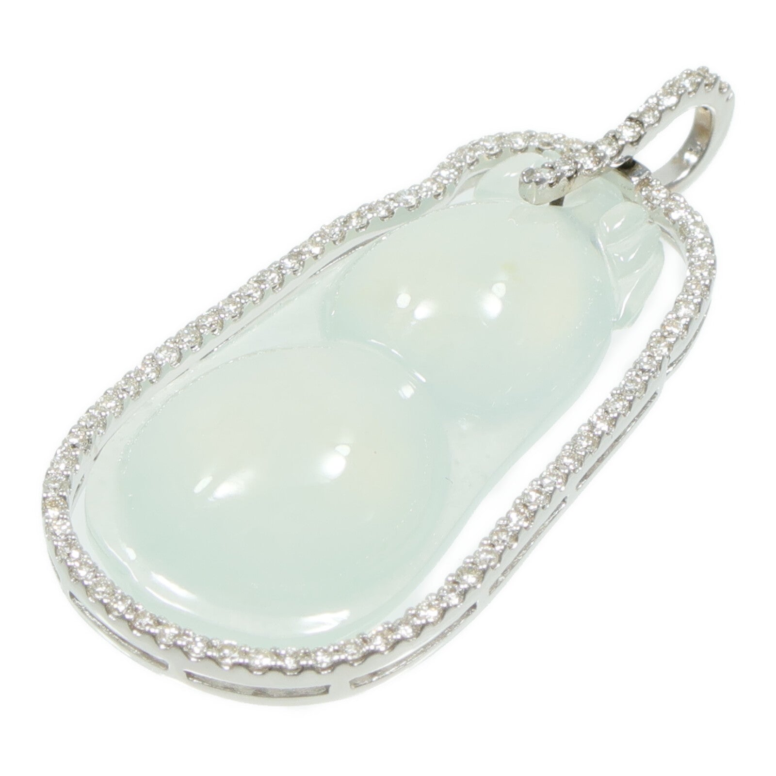 JEWELRY 18K白金Jade Pendant翡翠吊墜